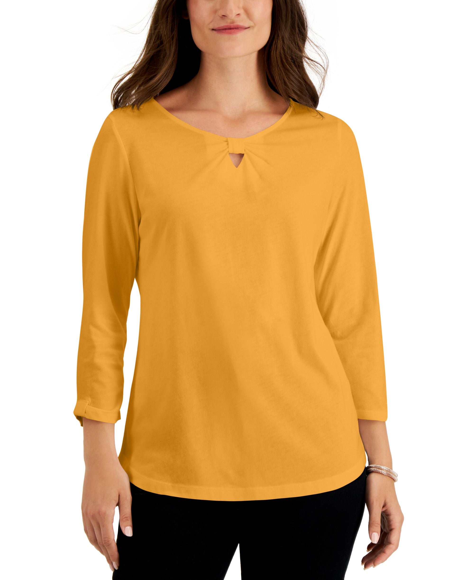 Karen Scott Keyhole Front T-Shirt
