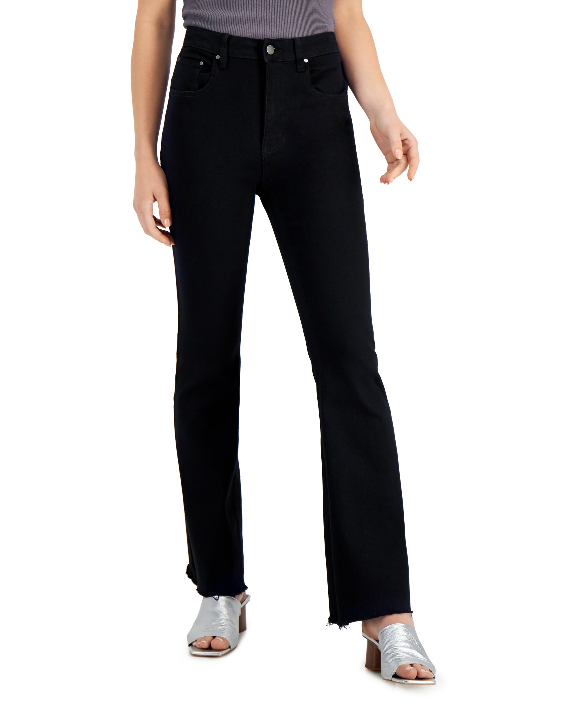 Juniors' High Rise Flare Jeans