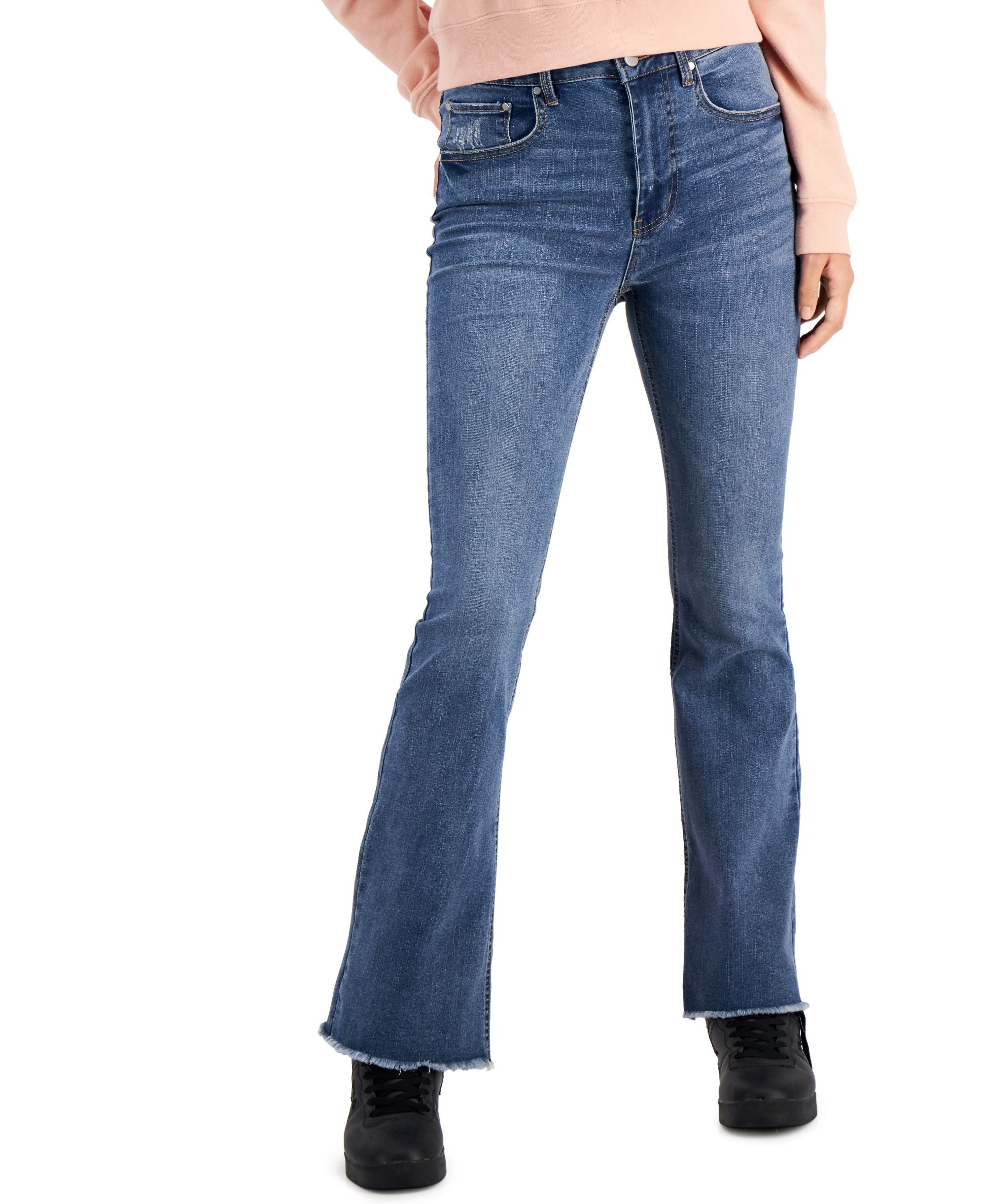 Juniors' High Rise Flare Jeans