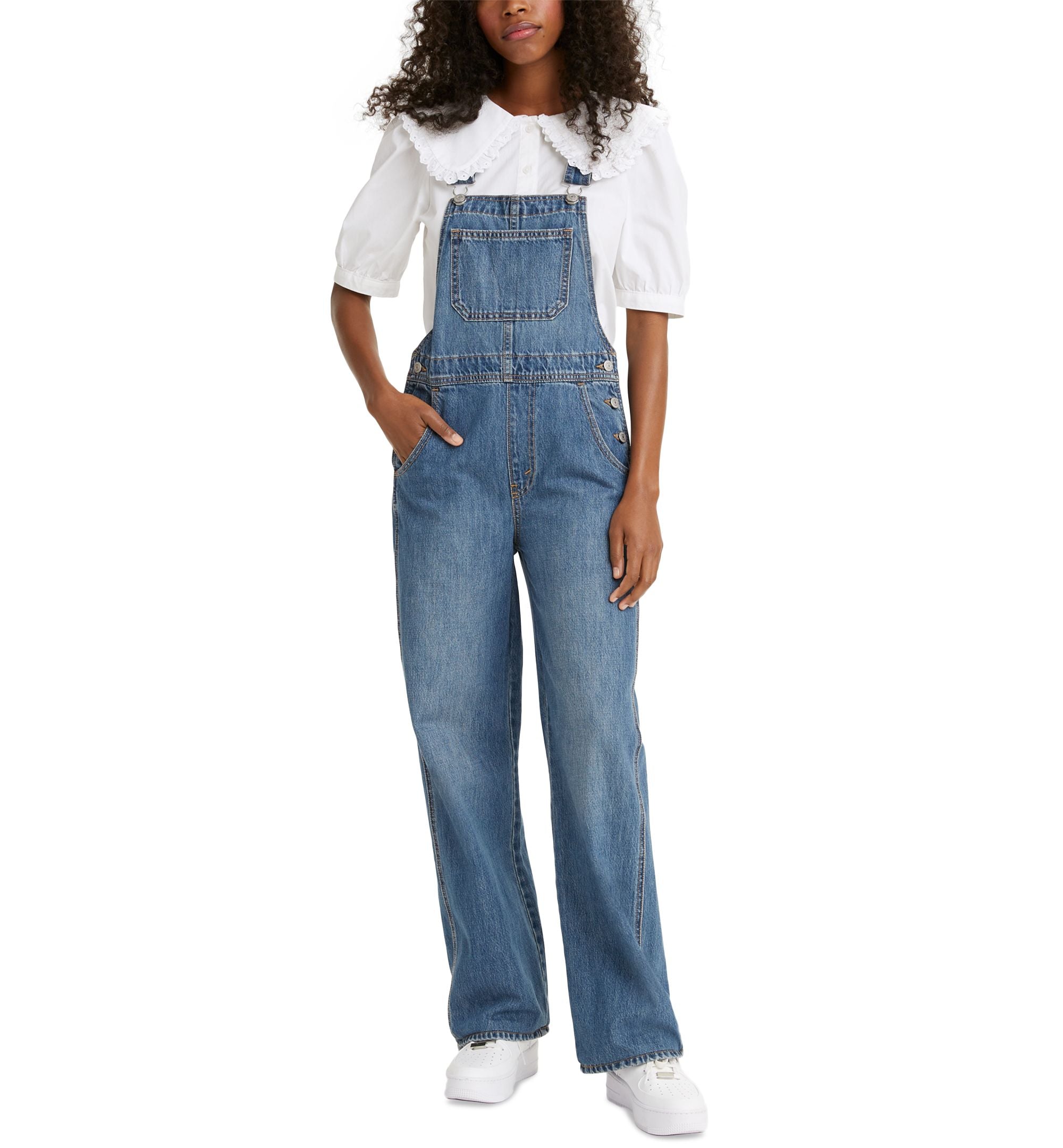 T3 Utility Relaxed Slouchy Denim Overalls