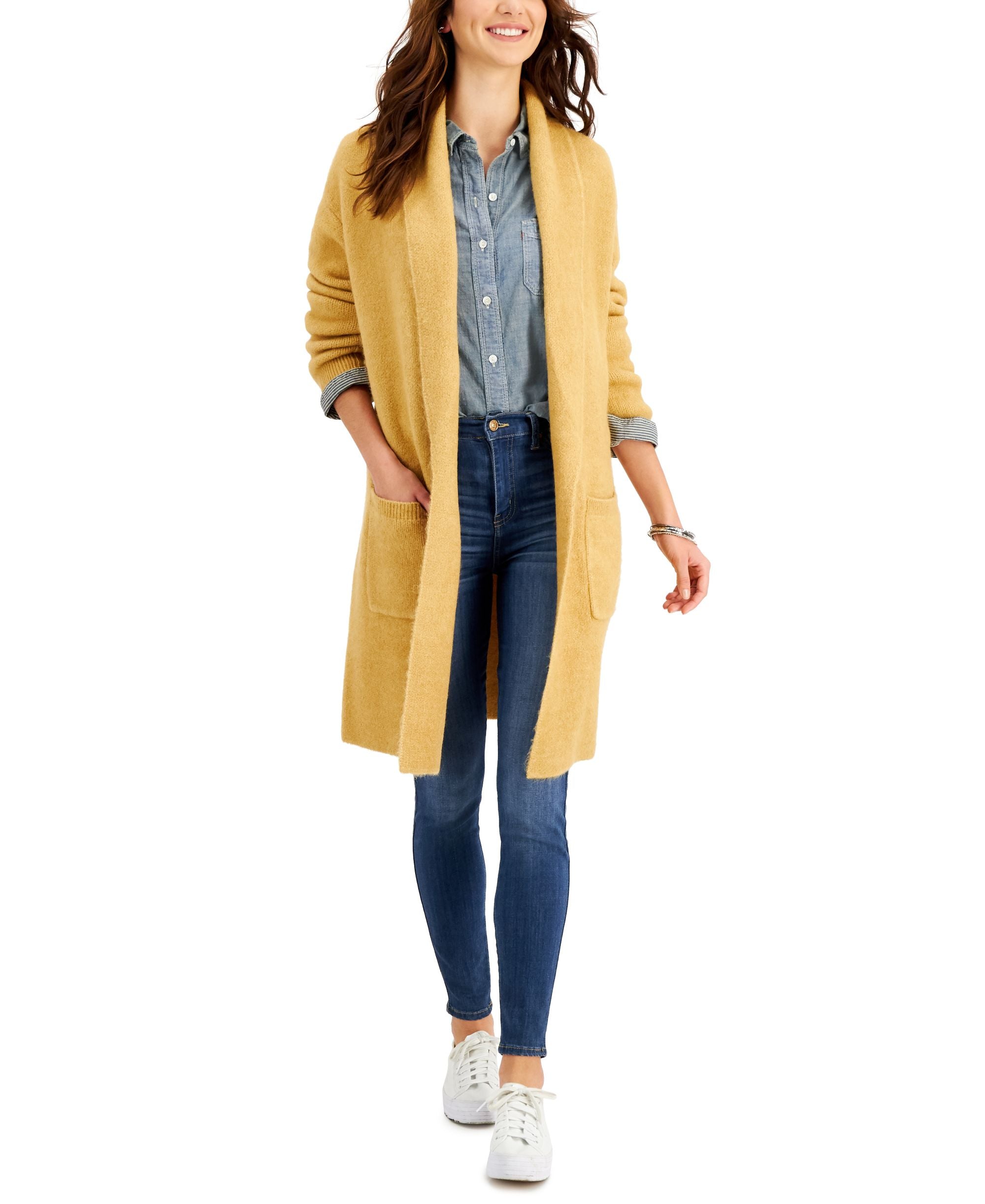 Style & Co Petite Sweater Coat