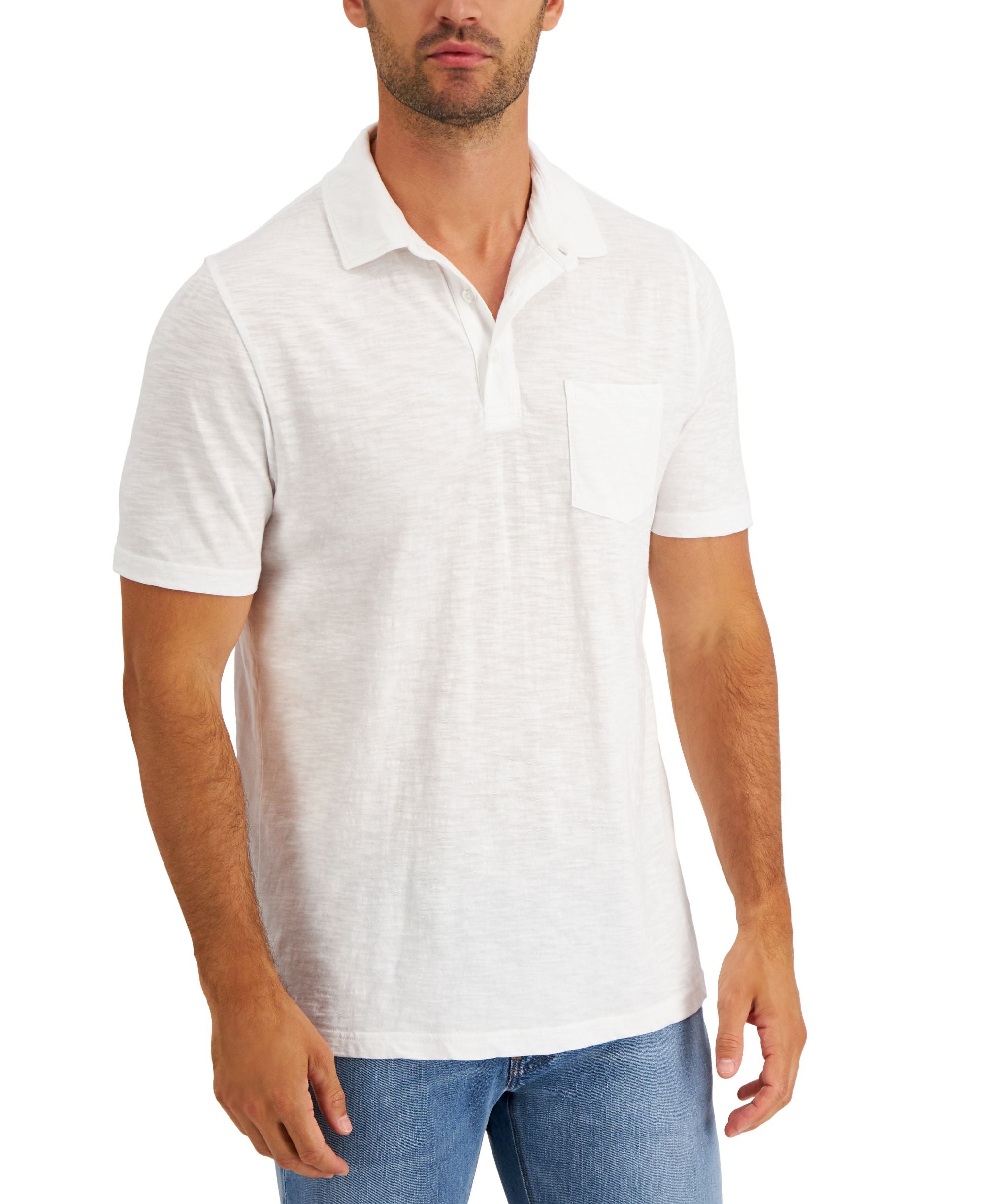 Men's Regular-Fit Textured Polo Shirt