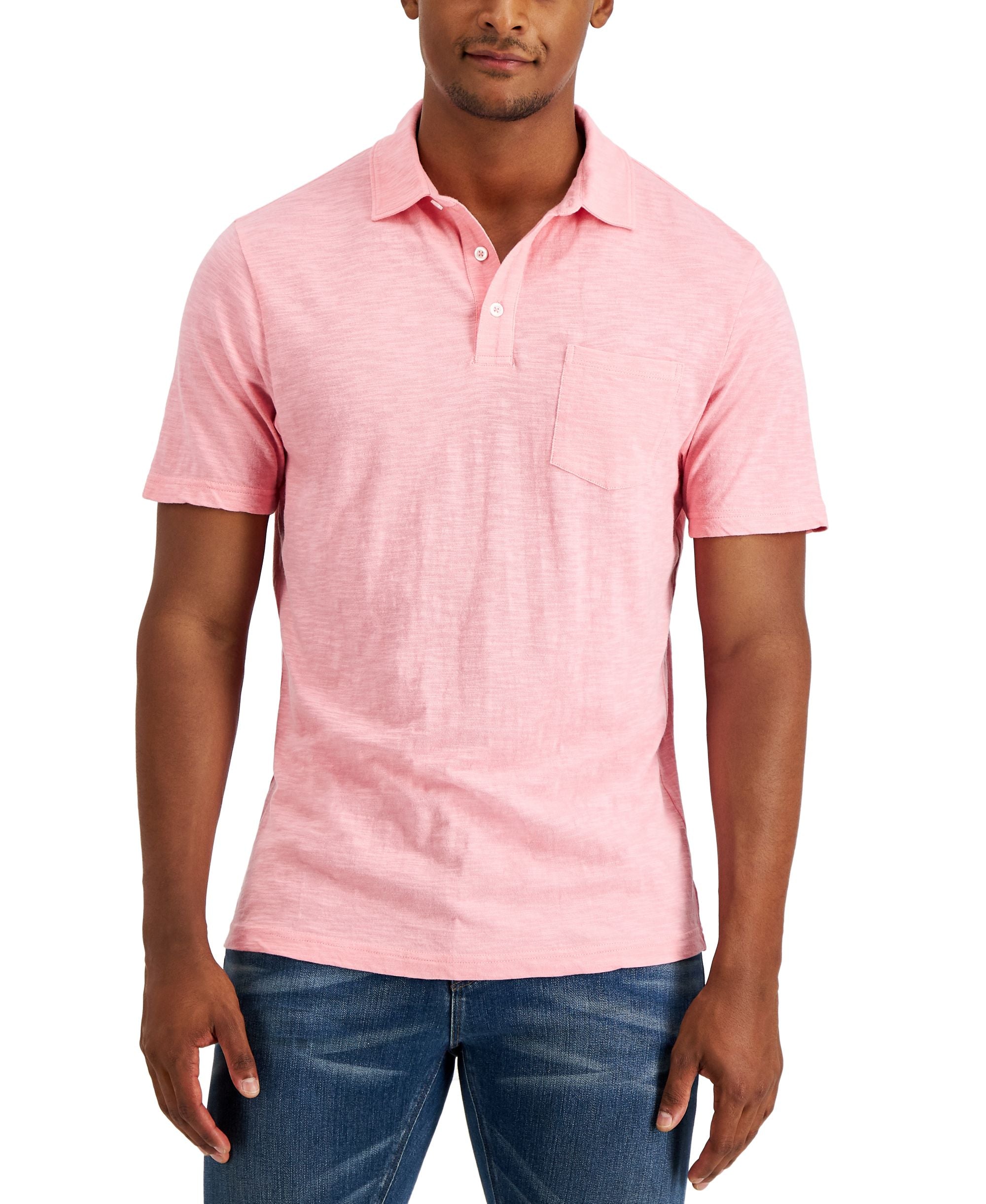 Men's Regular-Fit Textured Polo Shirt
