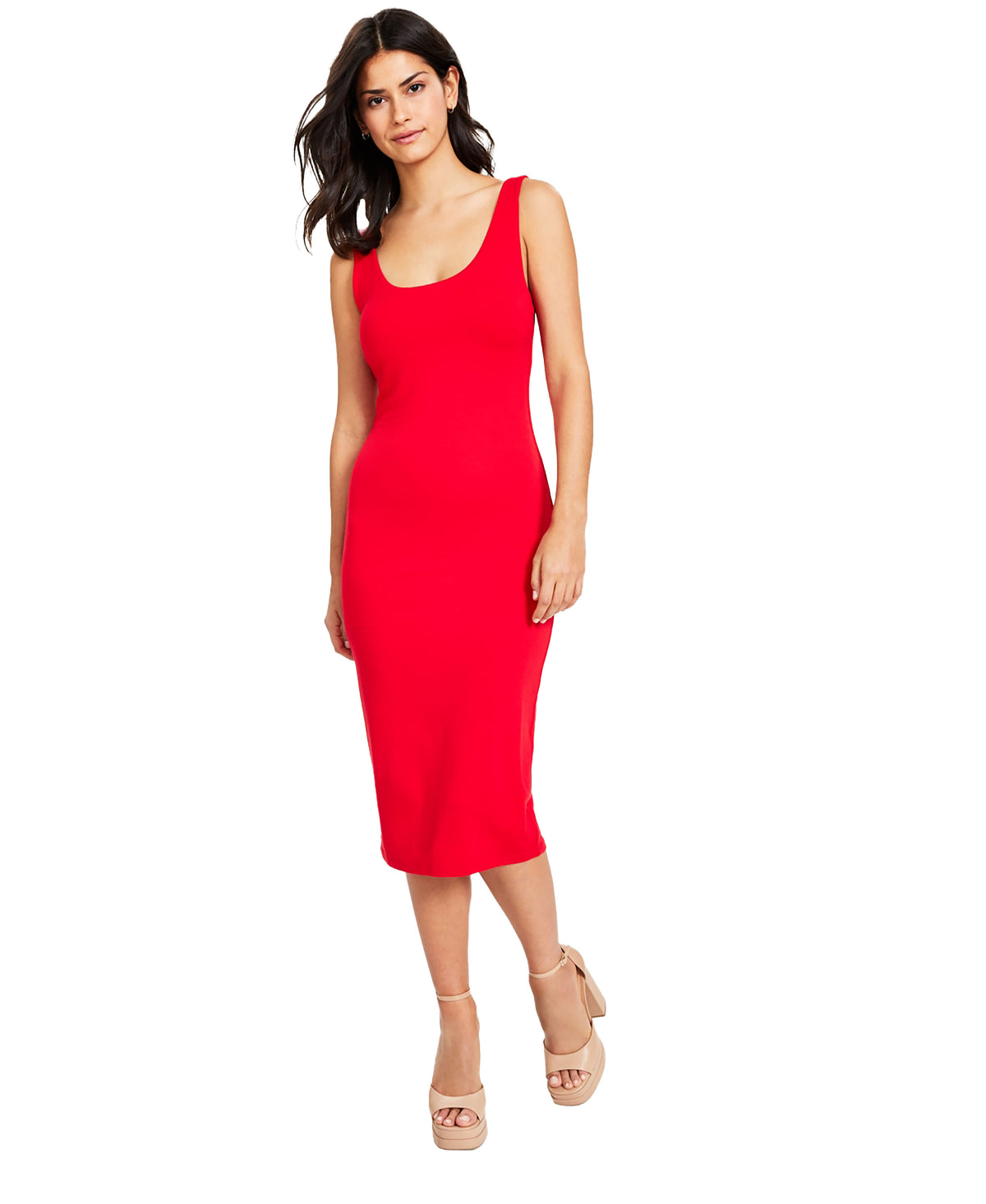 Women's Sleeveless Midi Bodycon Dress