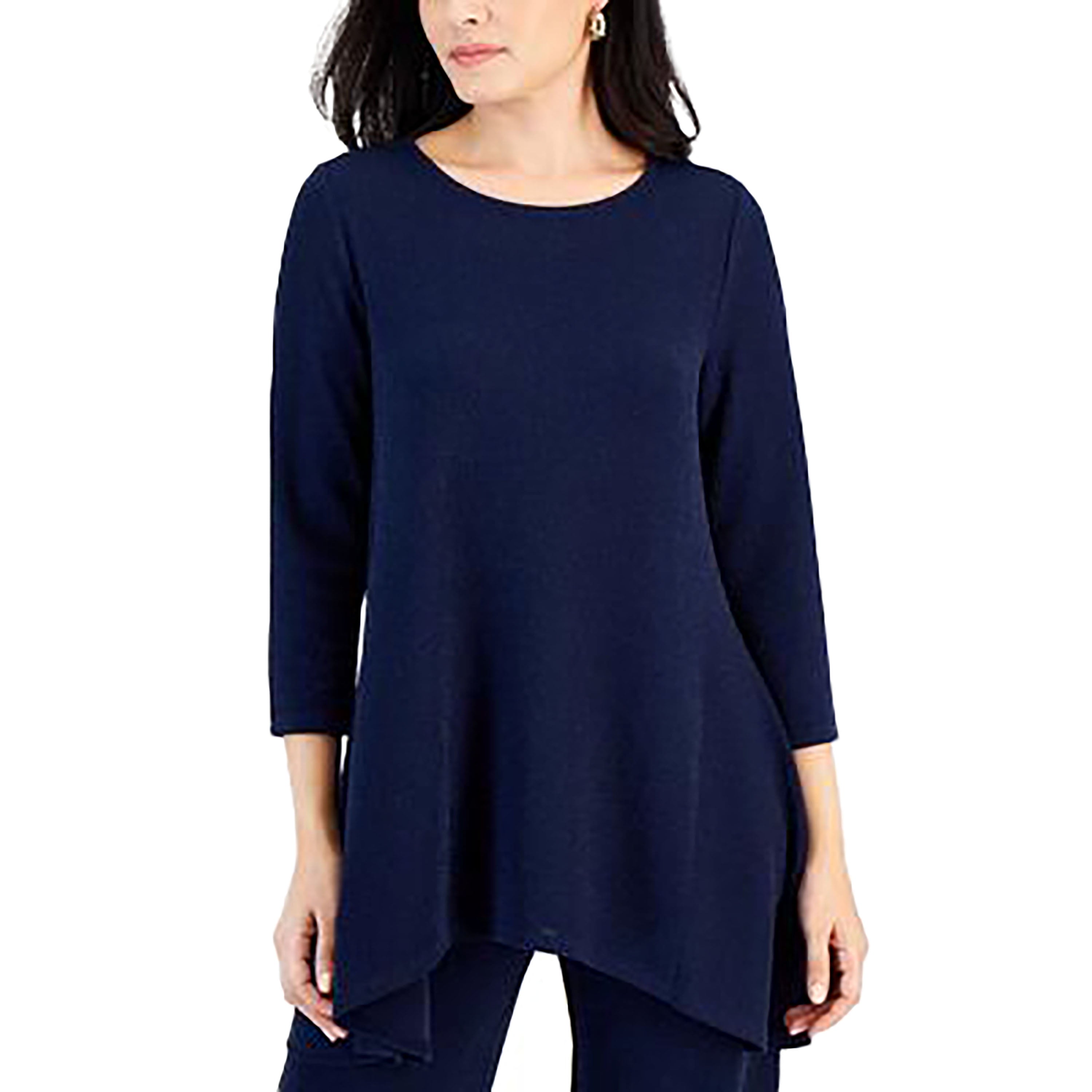 Women's New Shine Solid 3/4 Sleeve Knit Top