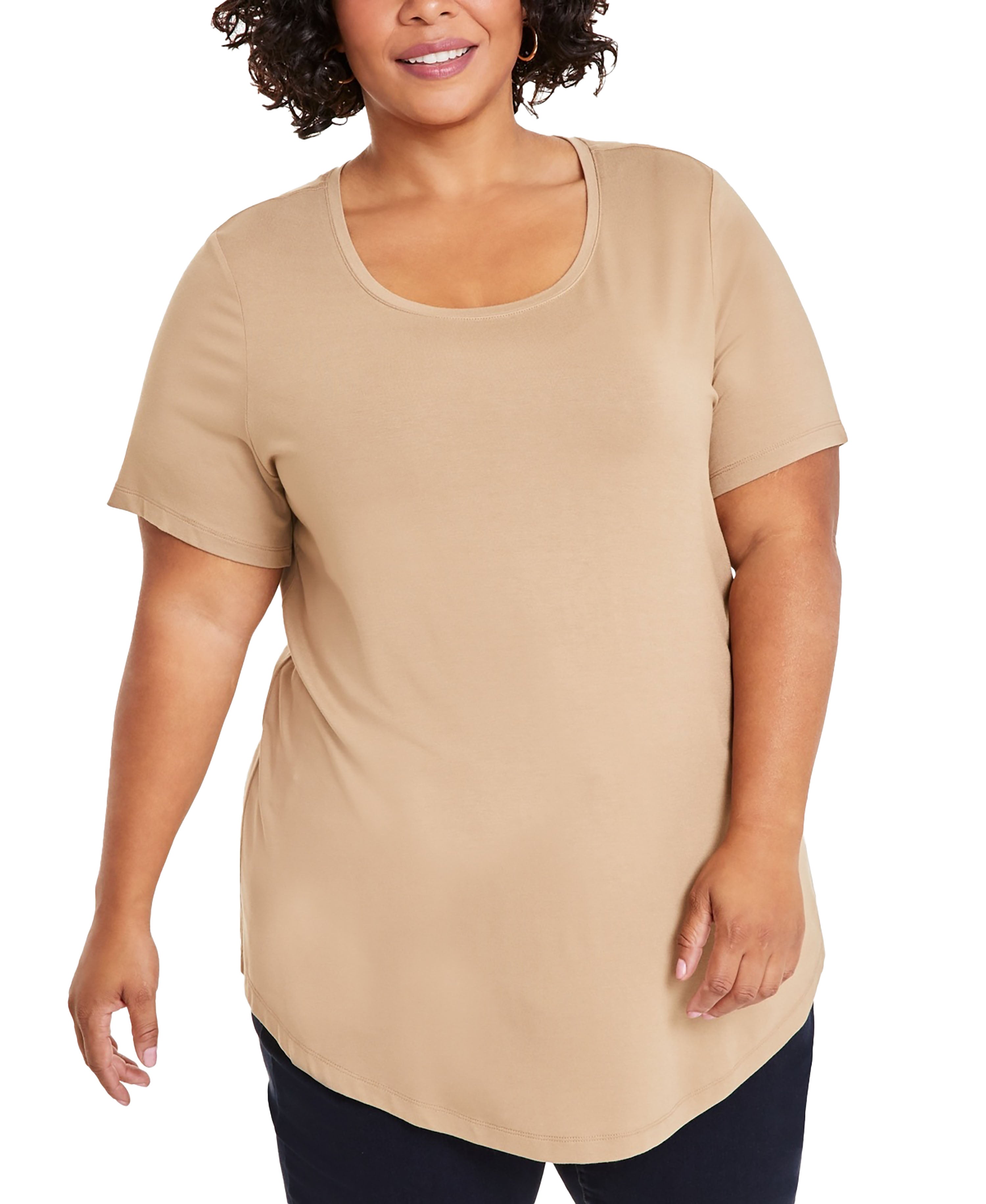 Plus Size Short-Sleeve Top