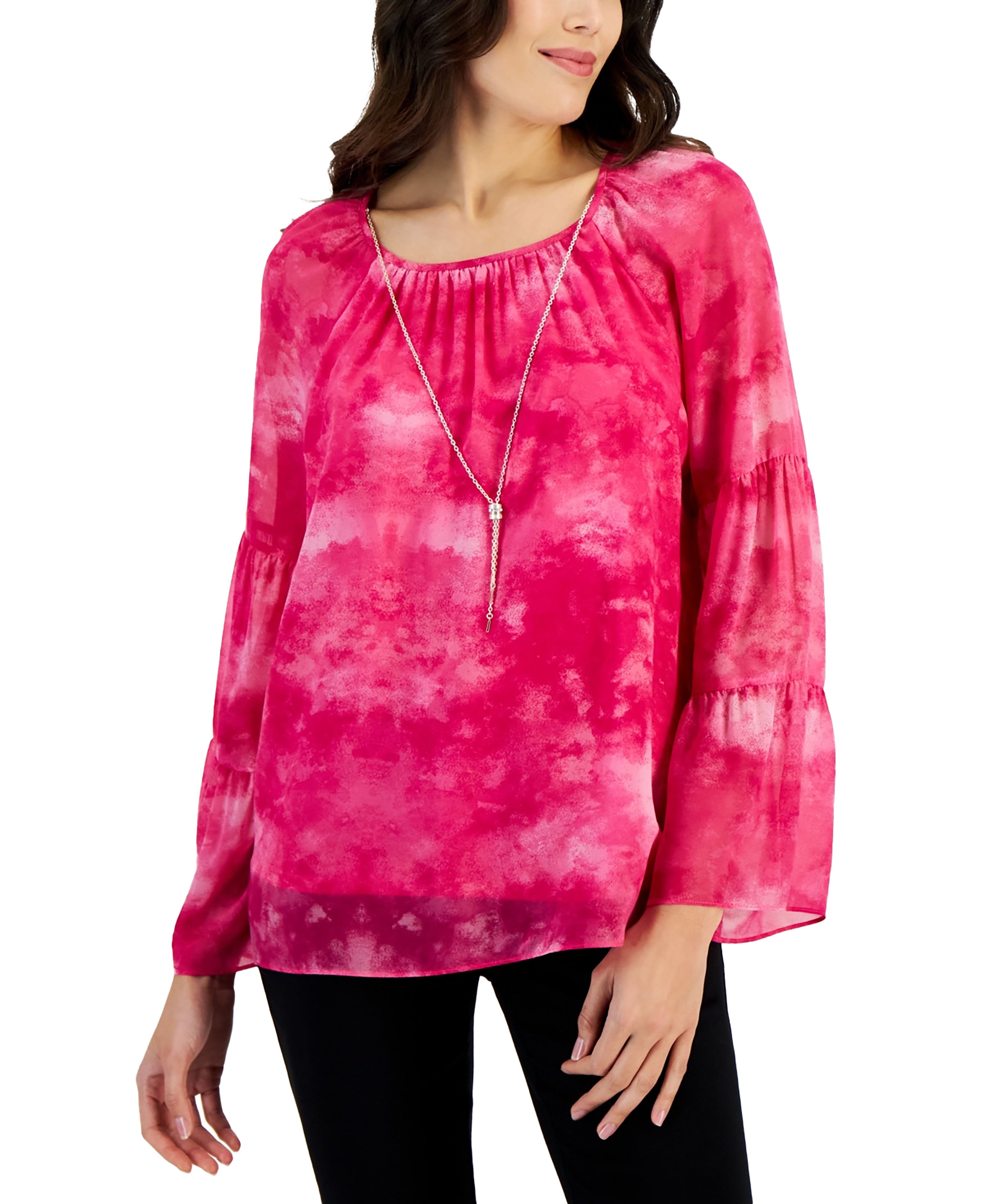 Women's New Year Tie-Dyed Necklace Top