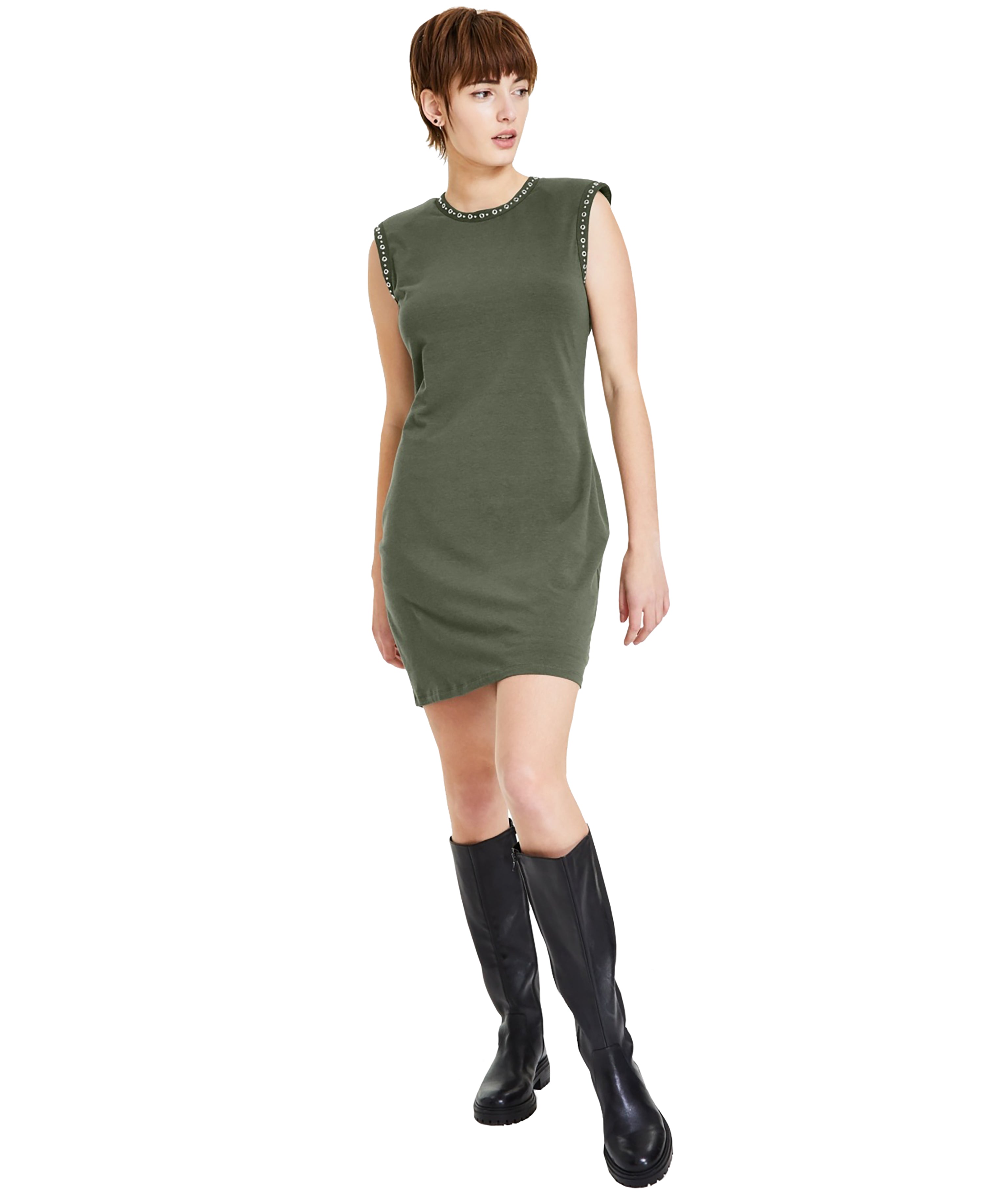 Women's Embellished Knit Mini Dress