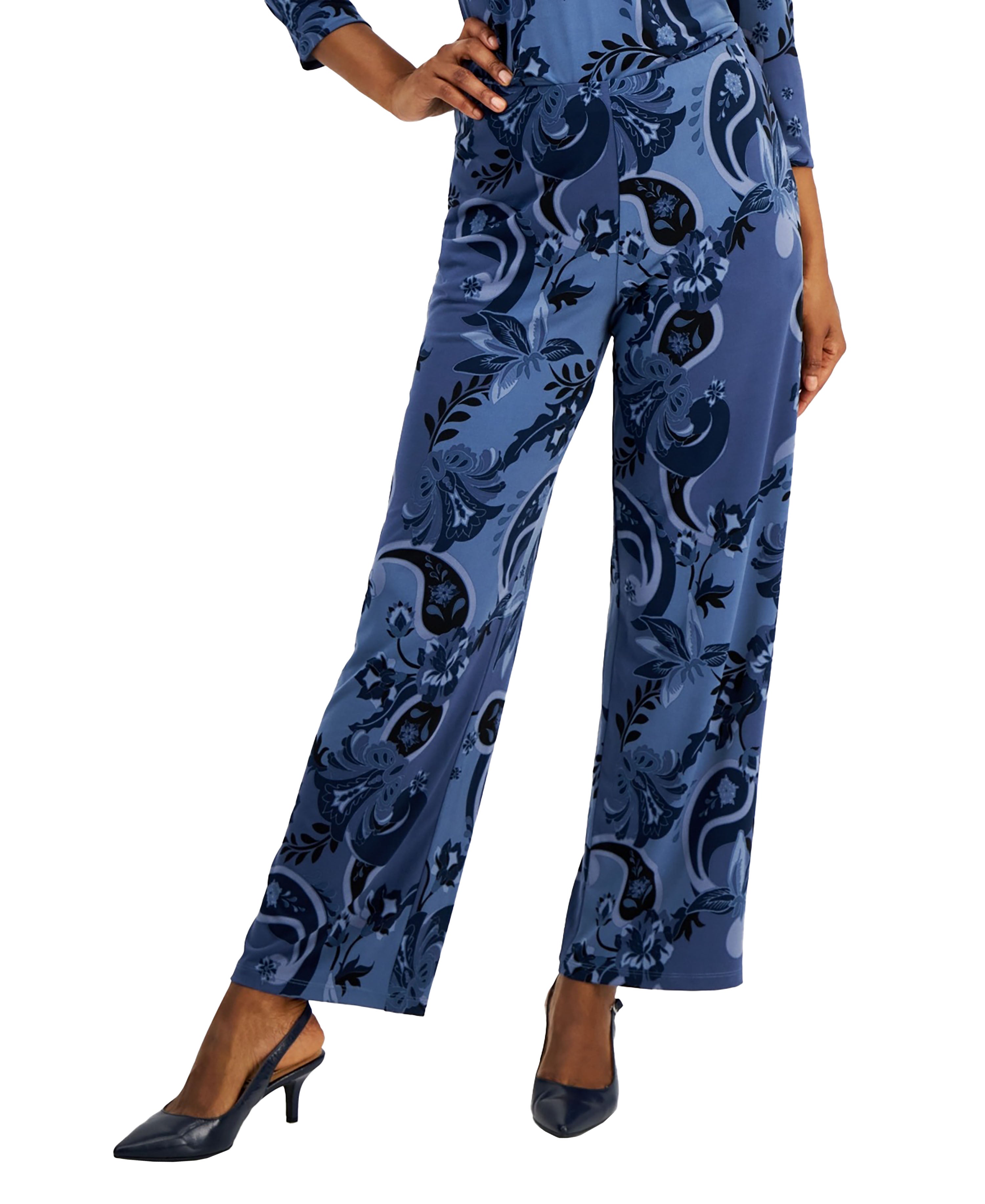 Women's Printed Pull On Knit Pants
