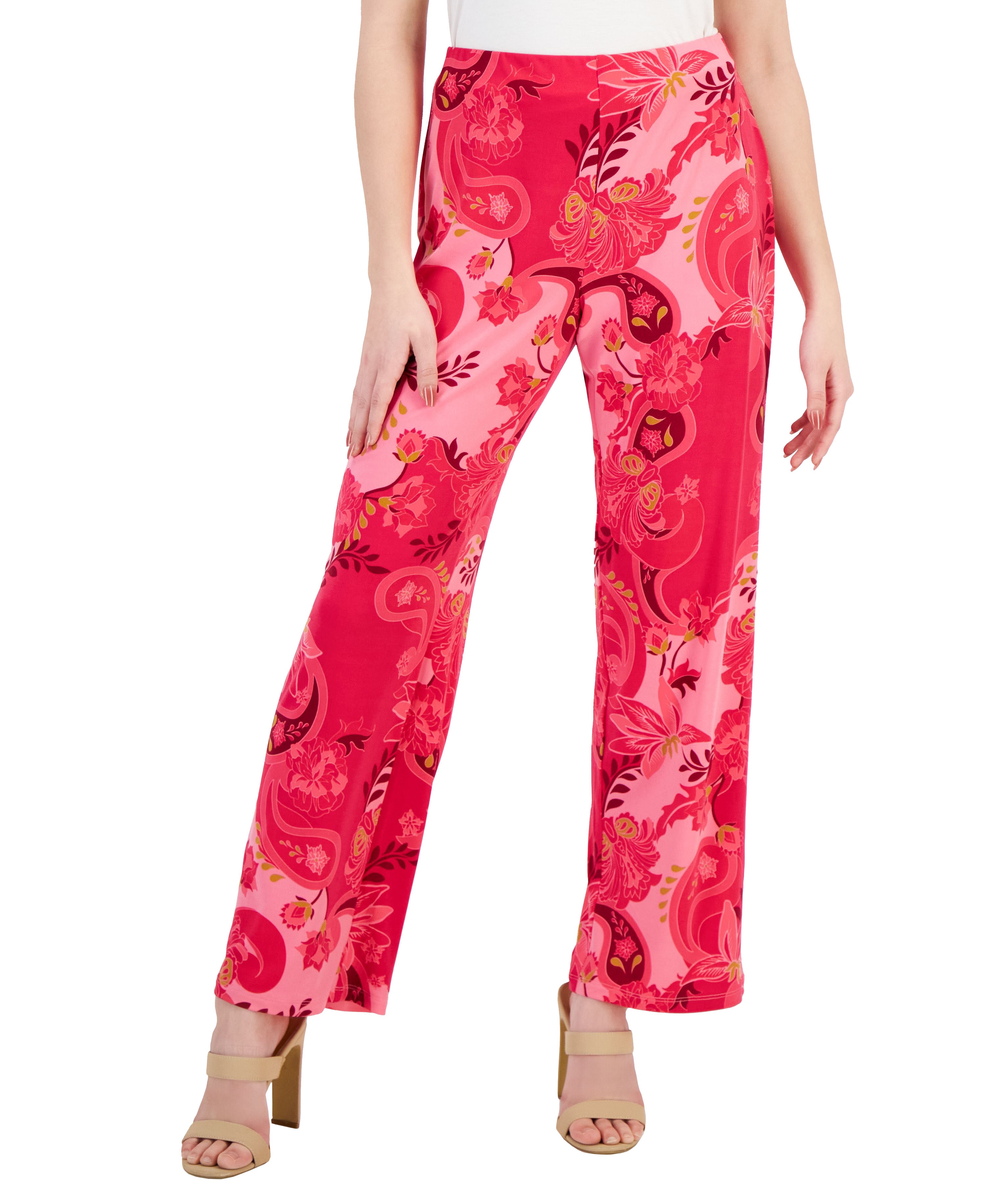 Petite Glamorous Garden Pull-On Wide-Leg Pants