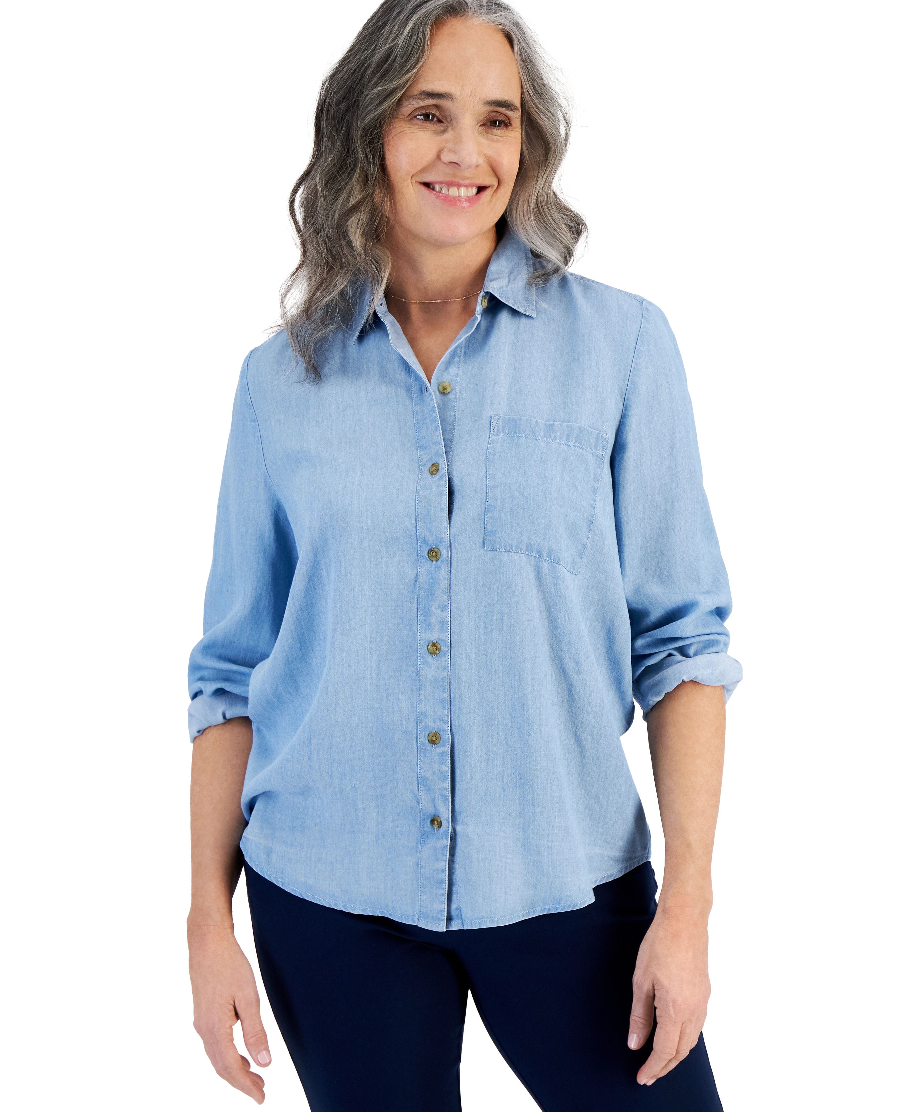 Women's Button-Up Perfect Shirt Emma Wash XXL
