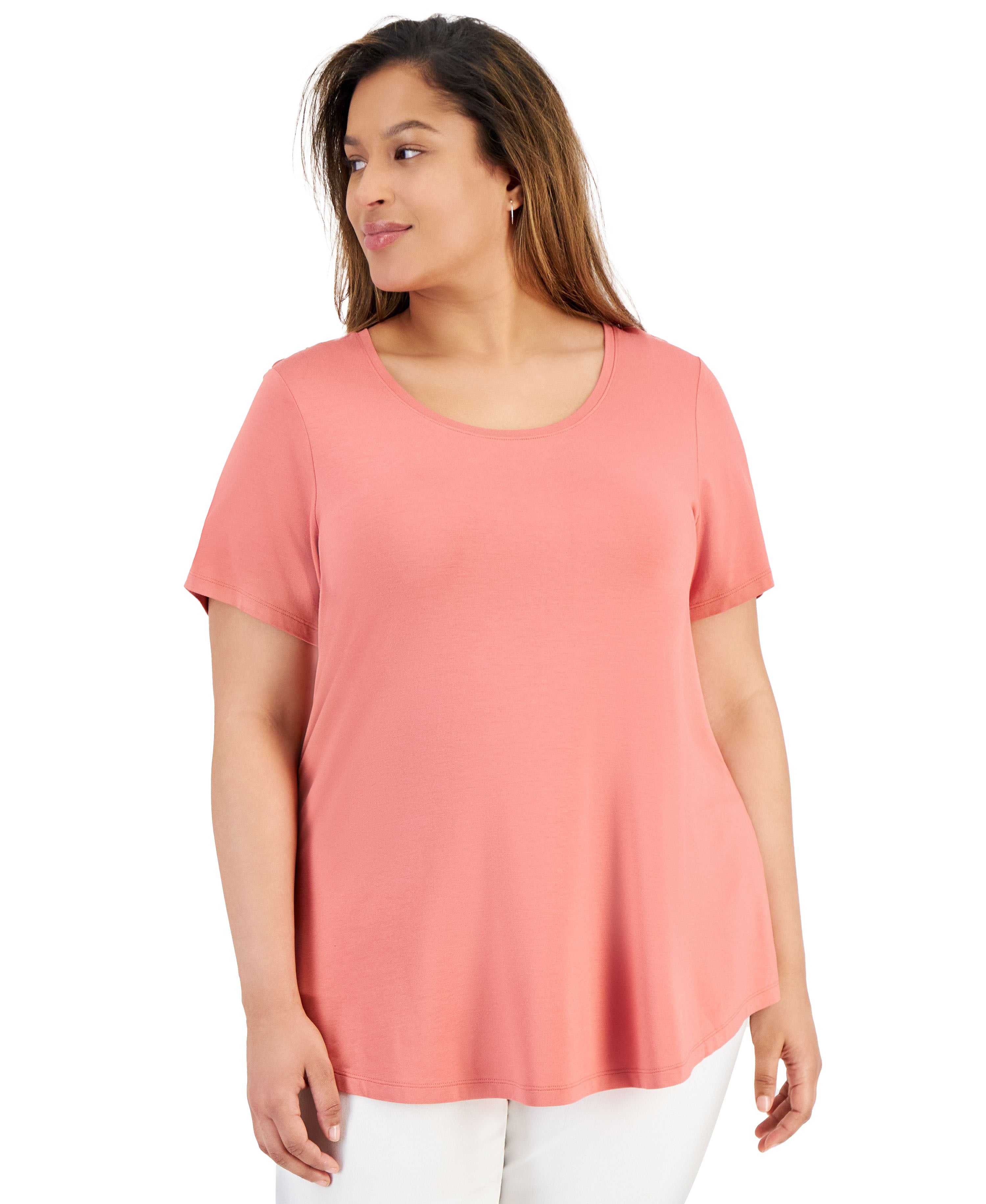 Plus Size Short-Sleeve Top