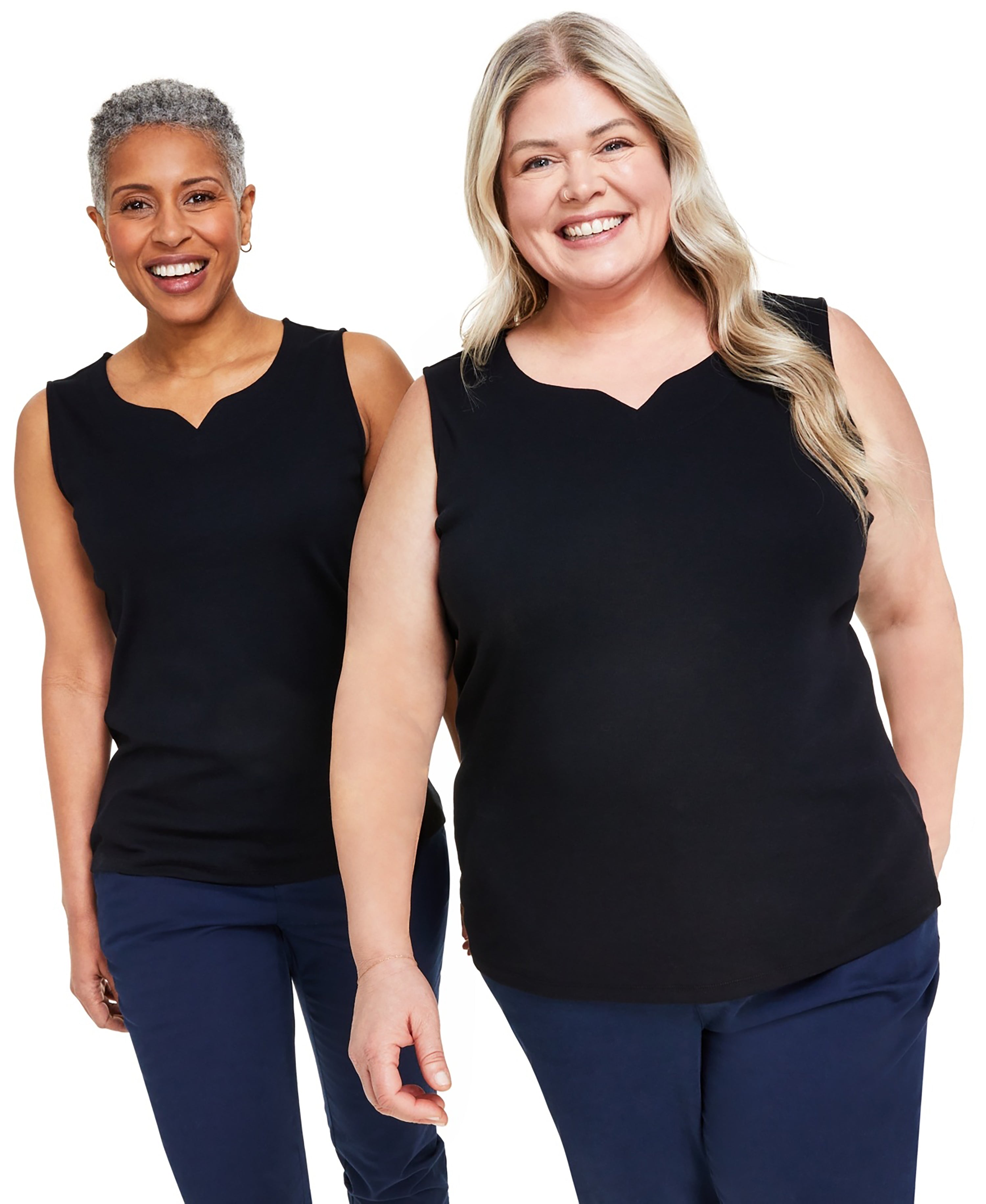Women's Sweetheart-Neck Sleeveless Top