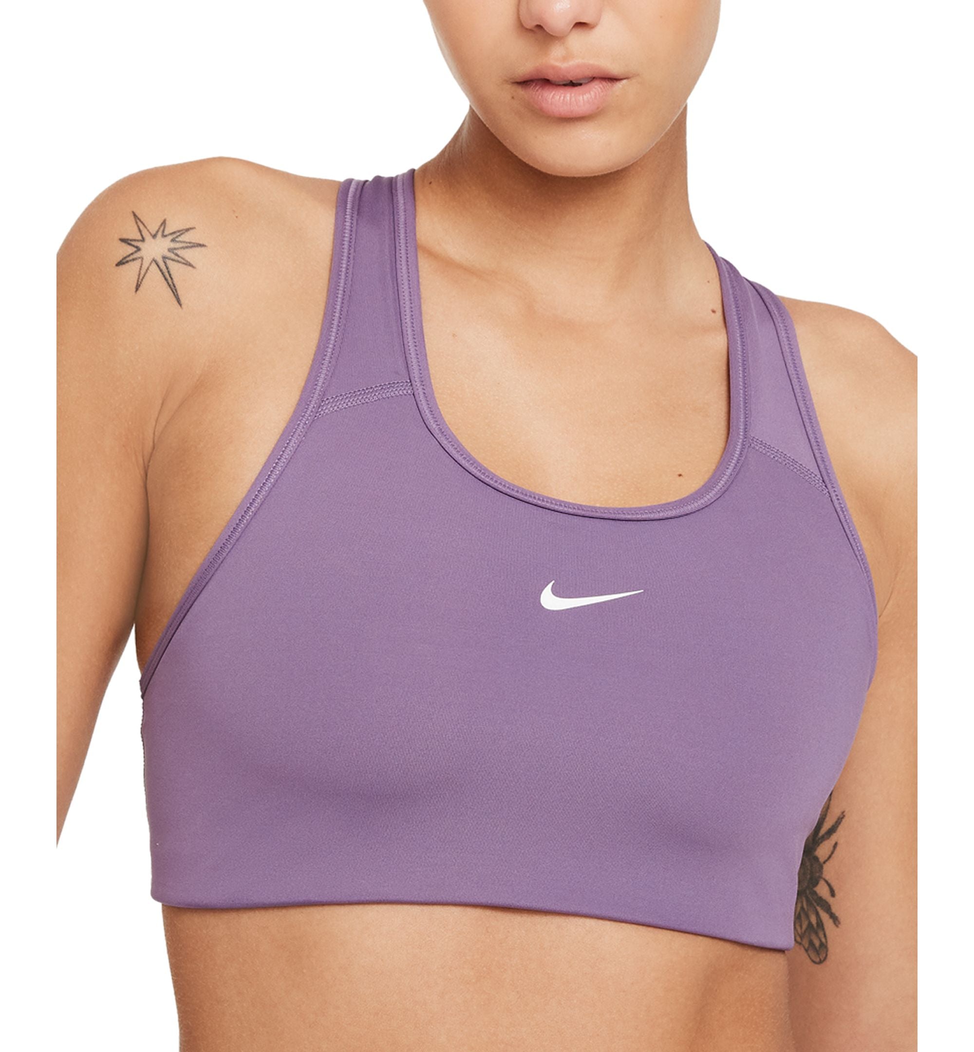 Nike Swoosh Dri-FIT Racerback 1 Piece Pad Medium Impact Sports Bra