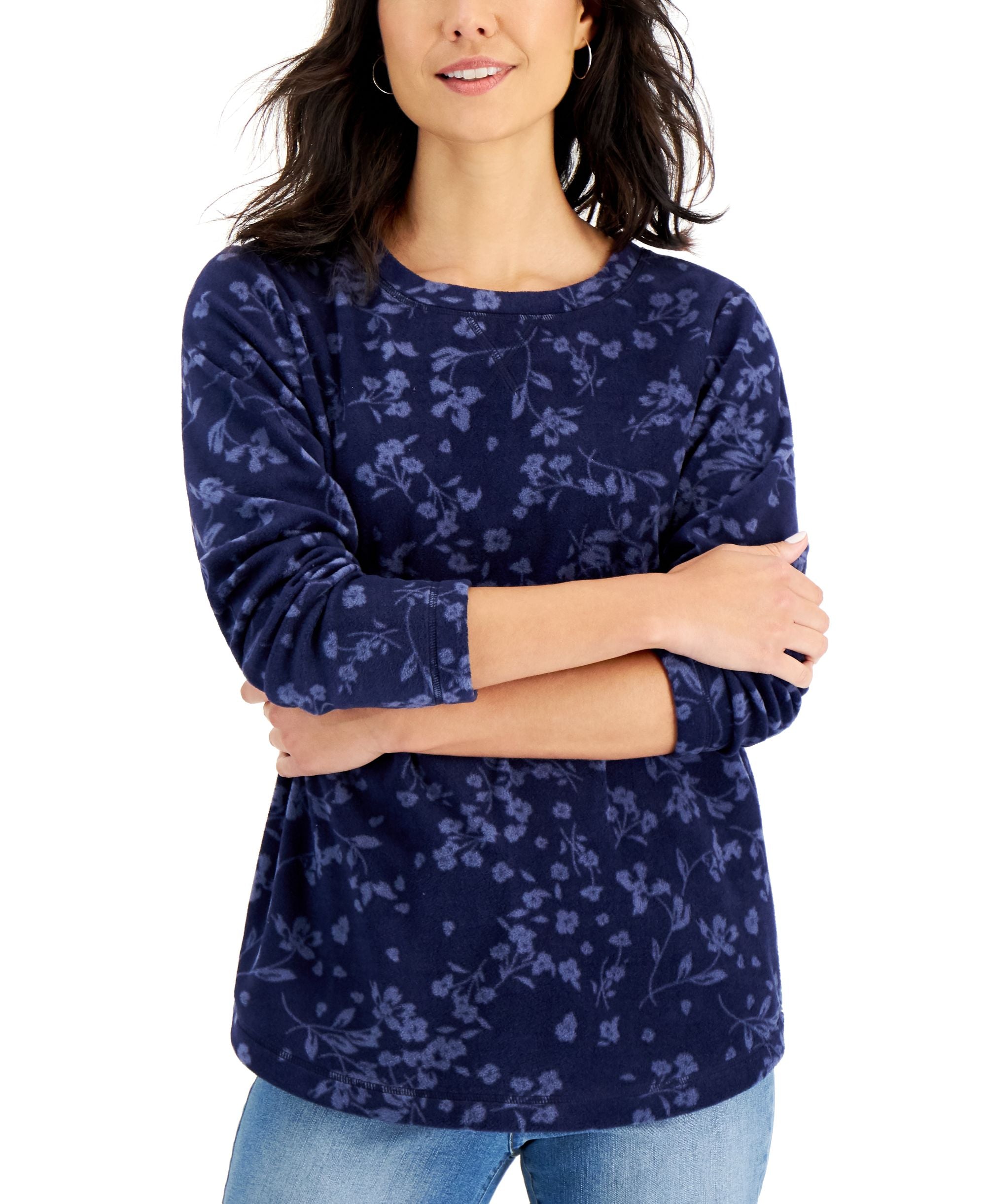 Printed Micro-Fleece Sweatshirt