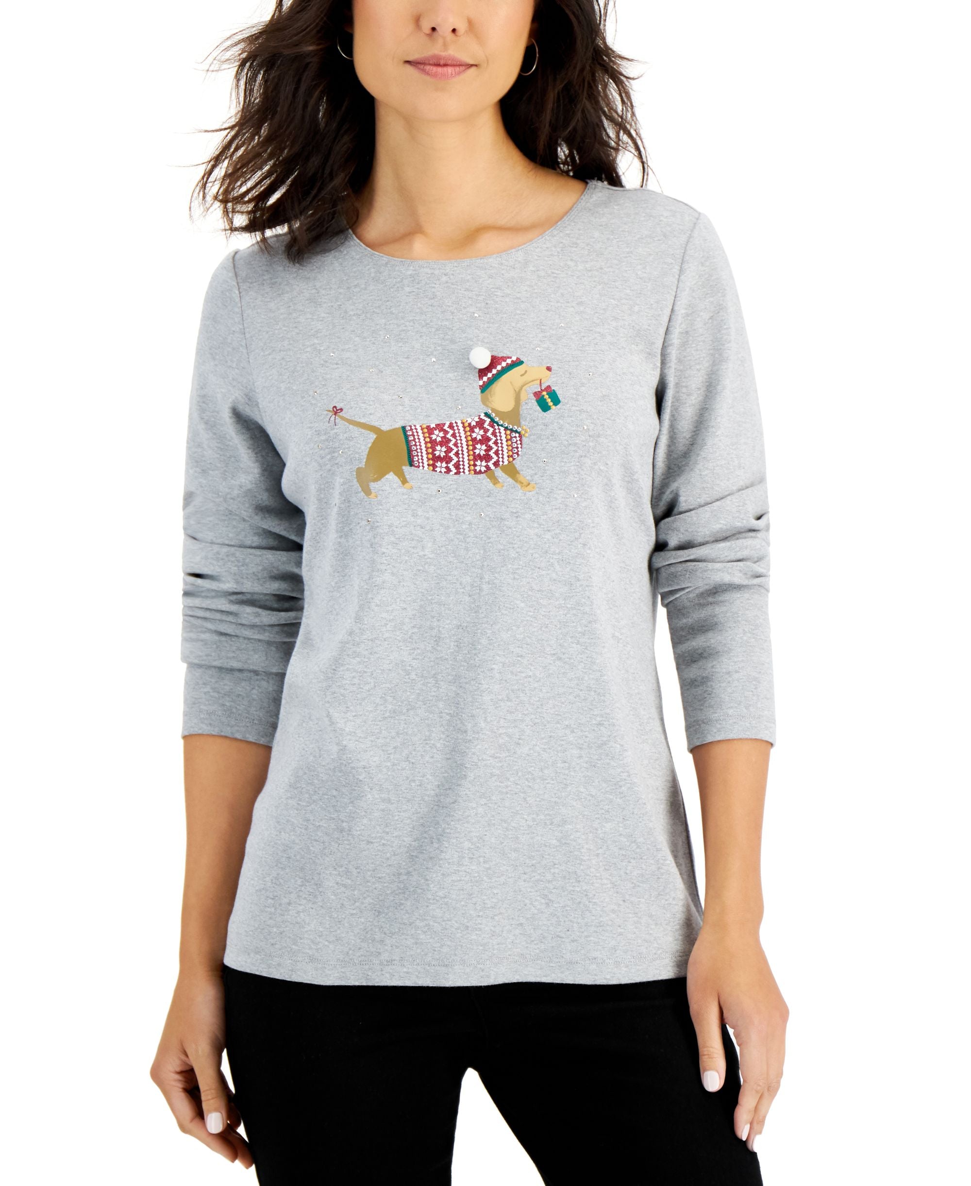 Women's Long-Sleeve Holiday Top
