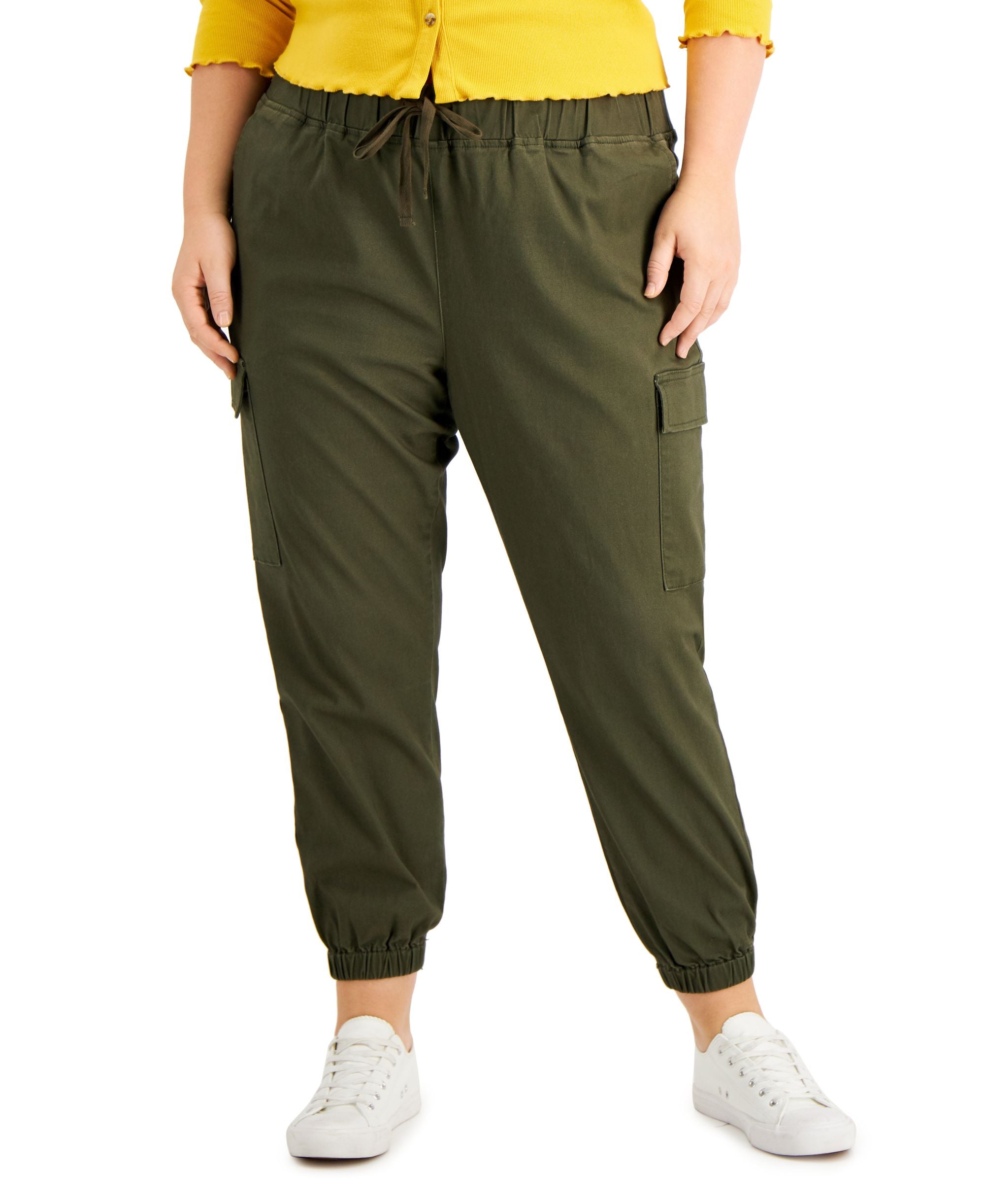 Tinseltown Trendy Plus Pull On Drawstring Waist Pants