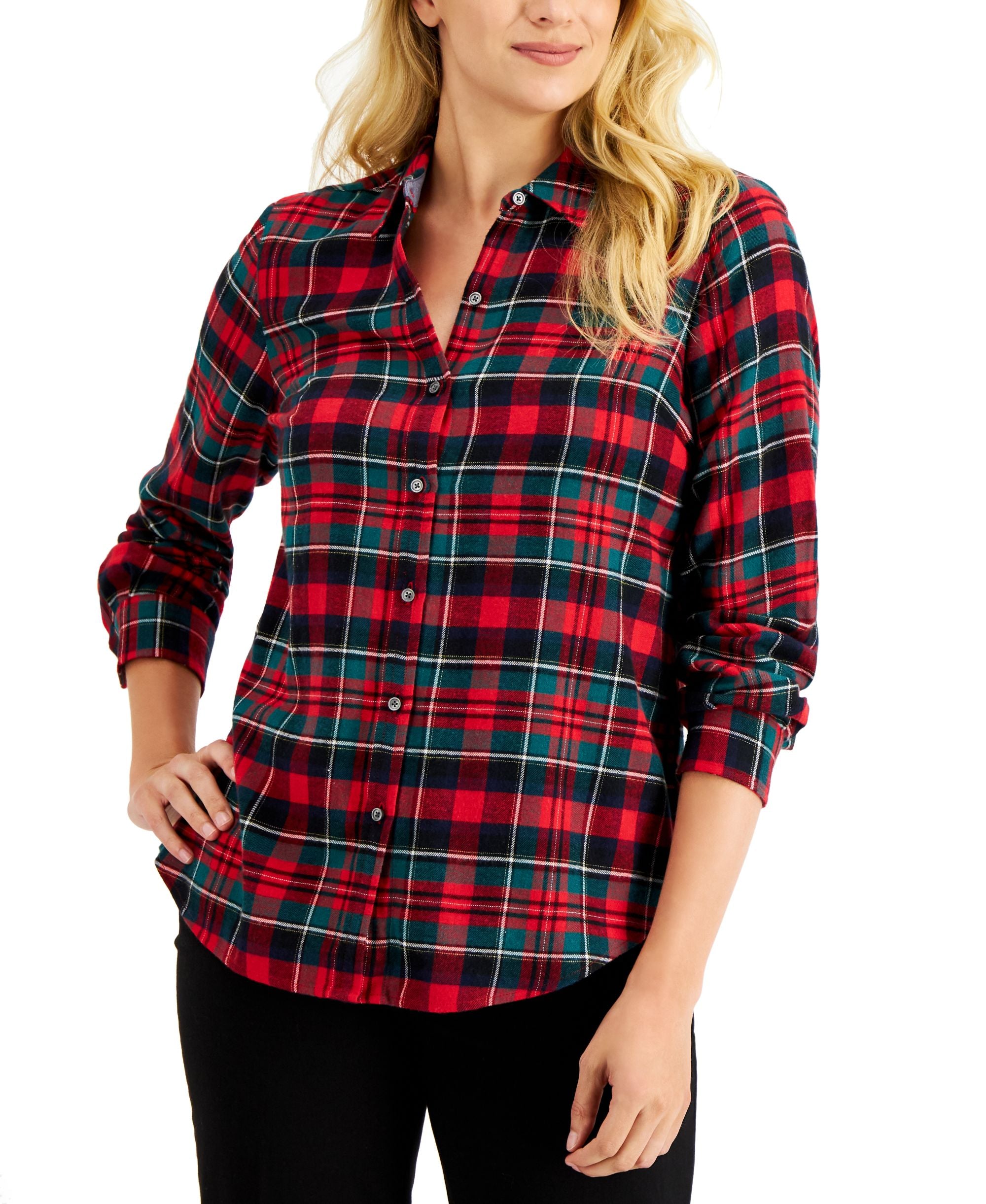 Charter Club Plaid Flannel Shirt