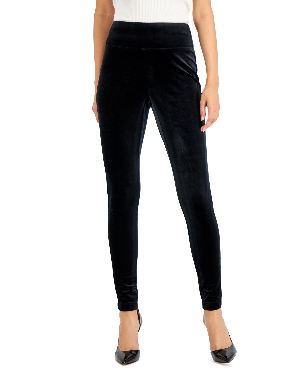 Petite Velvet Skinny Pants