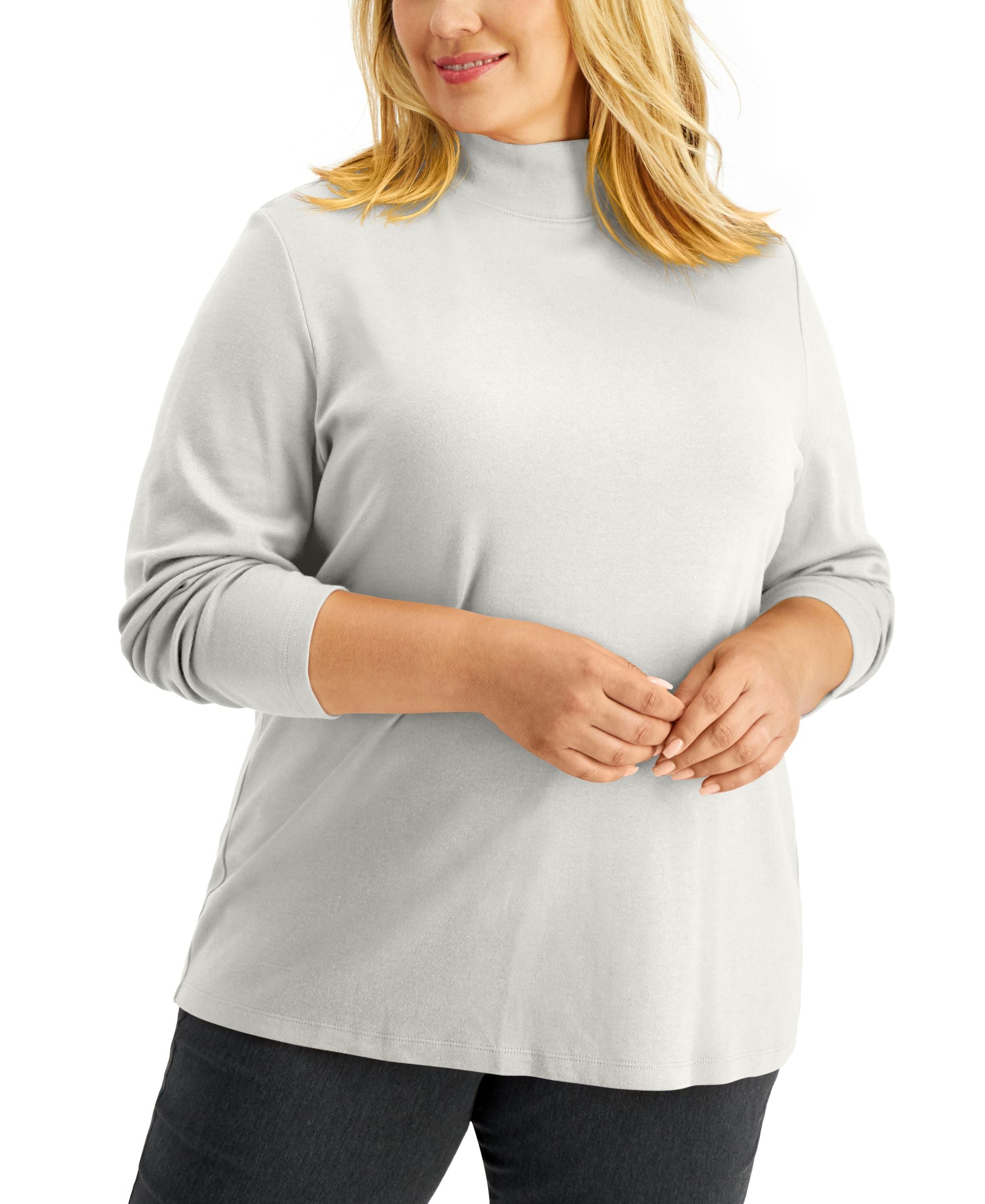 Plus Size Mock-Neck Top