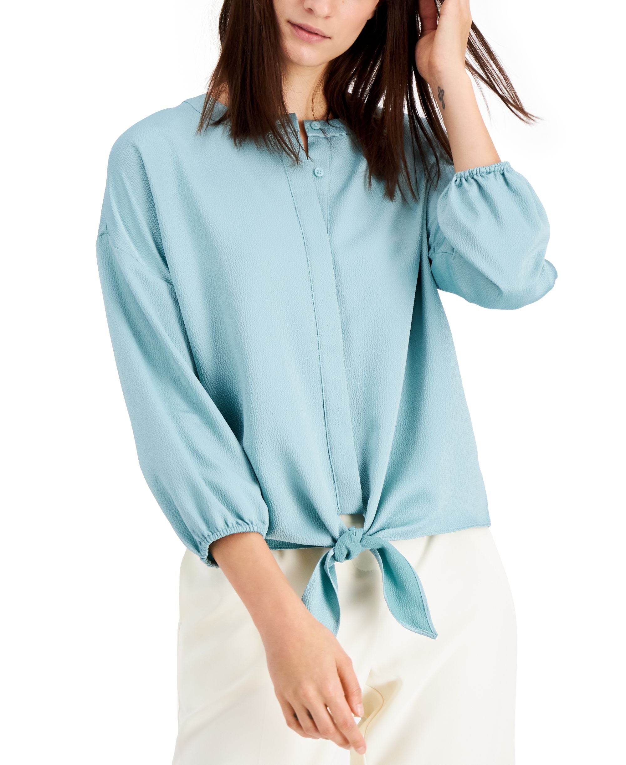Alfani Tie Front Top