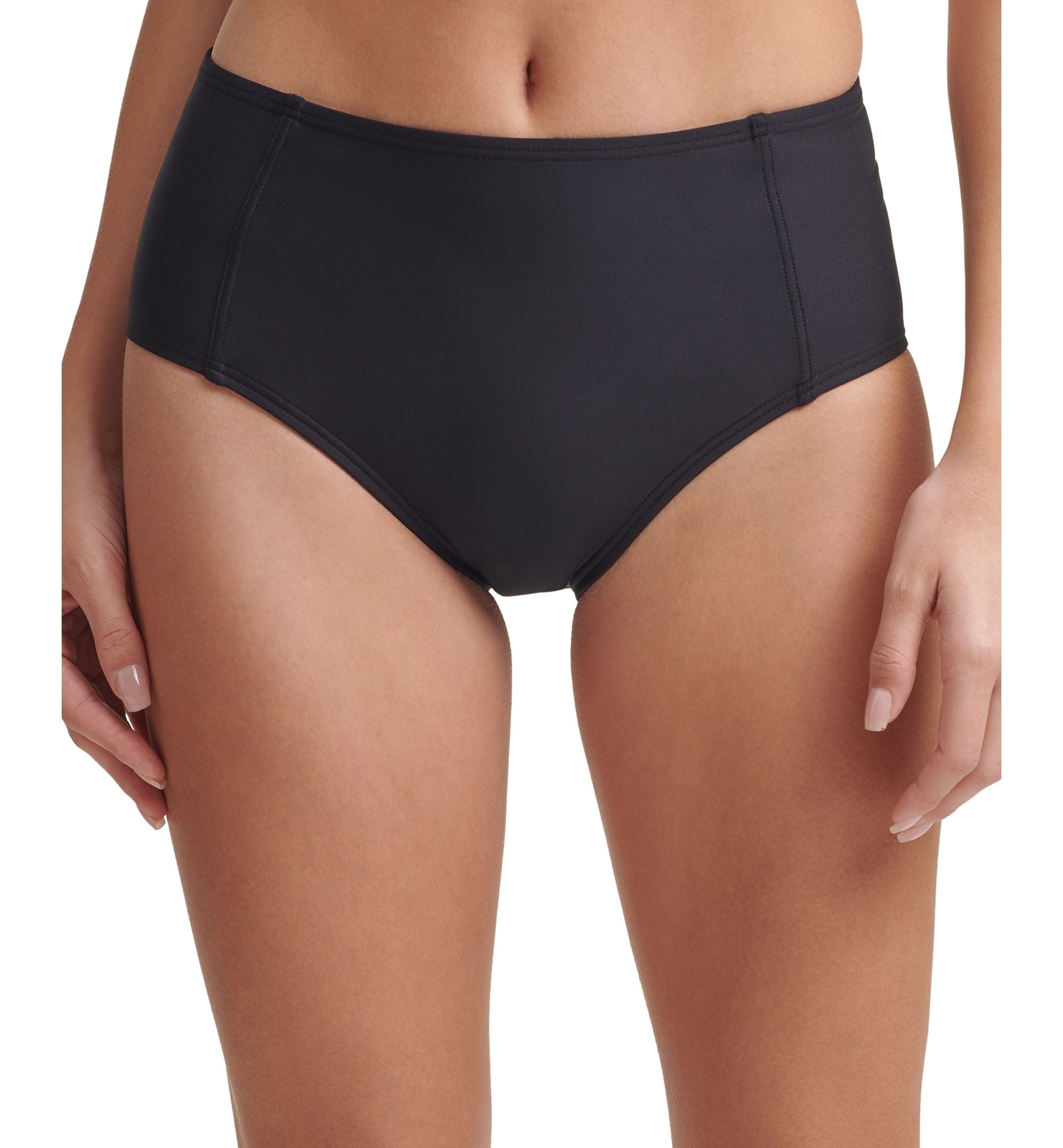Seamed High-Waist Bikini Bottoms