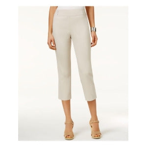 Petite Rivet-Detail Tummy Control Capri Pants