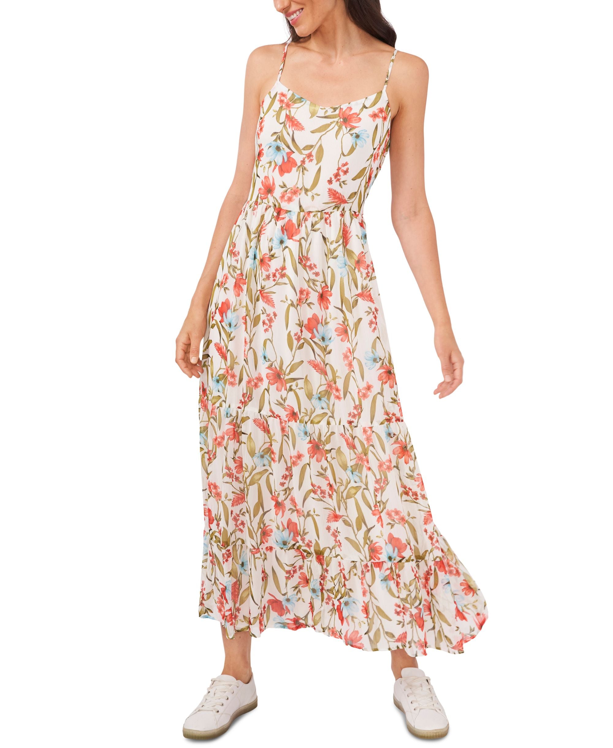 Printed Ruffled-Hem Dress