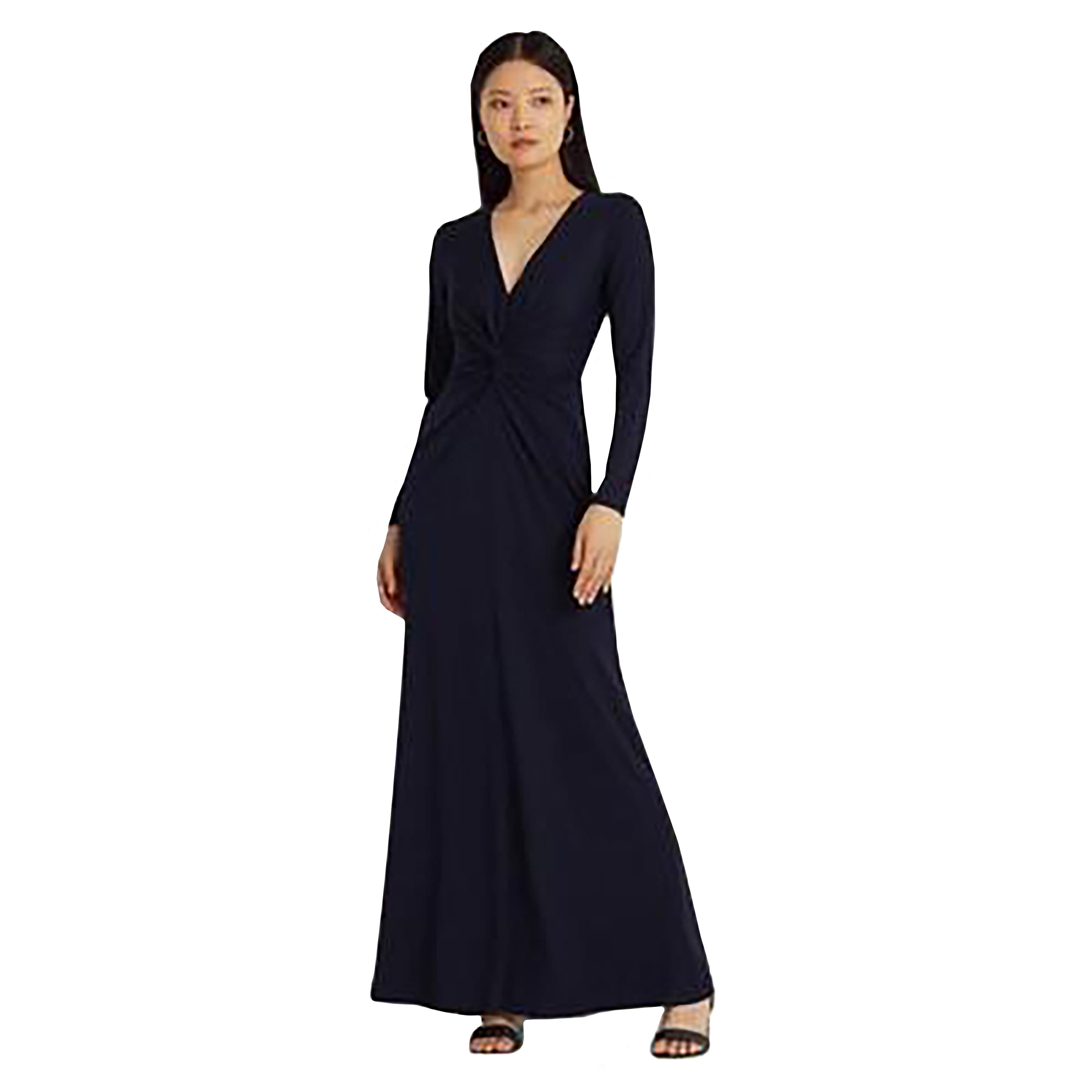 Women's Twisted Long-Sleeve Gown