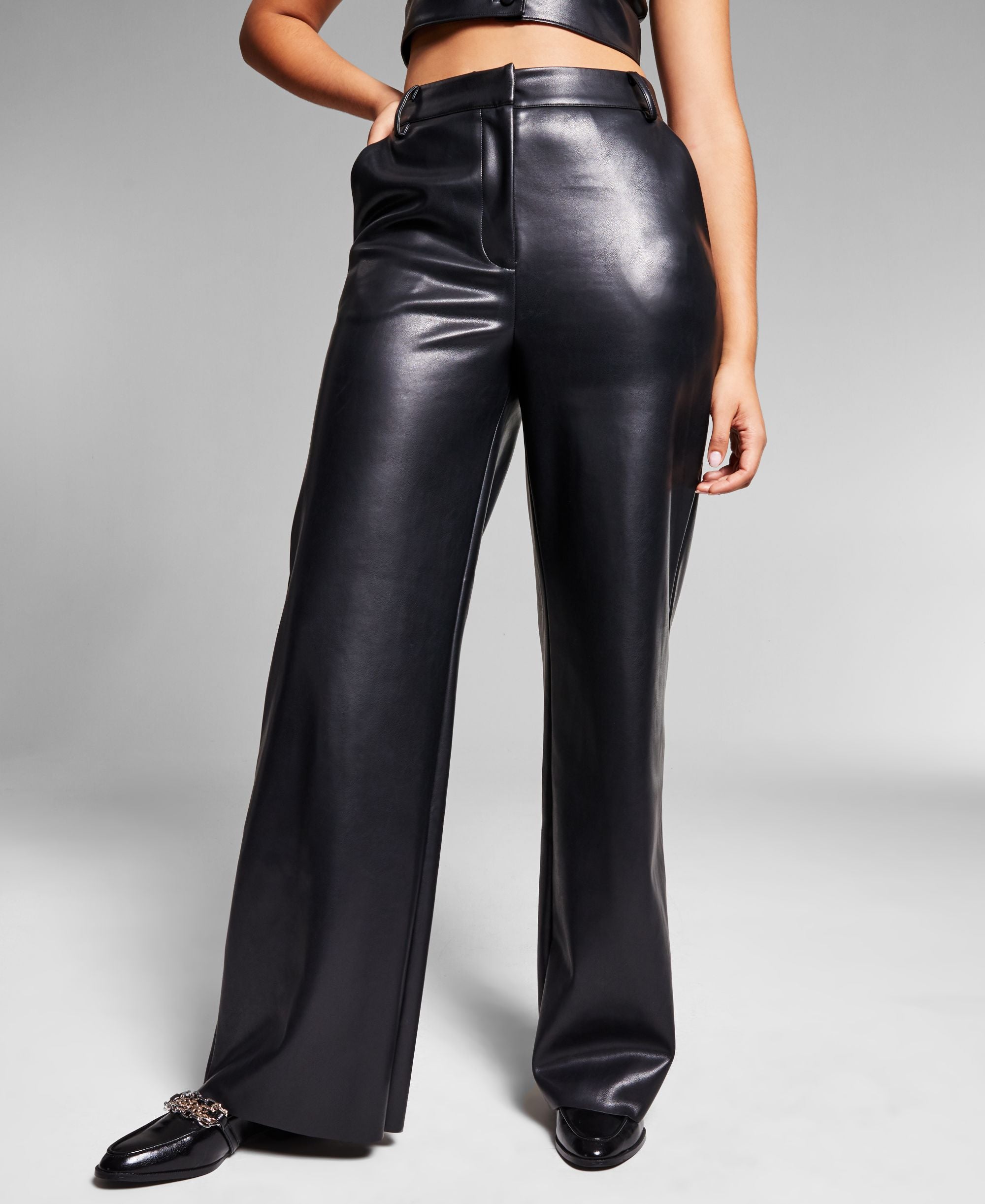 Jeannie Mai X Inc Iman Faux-Leather Pants