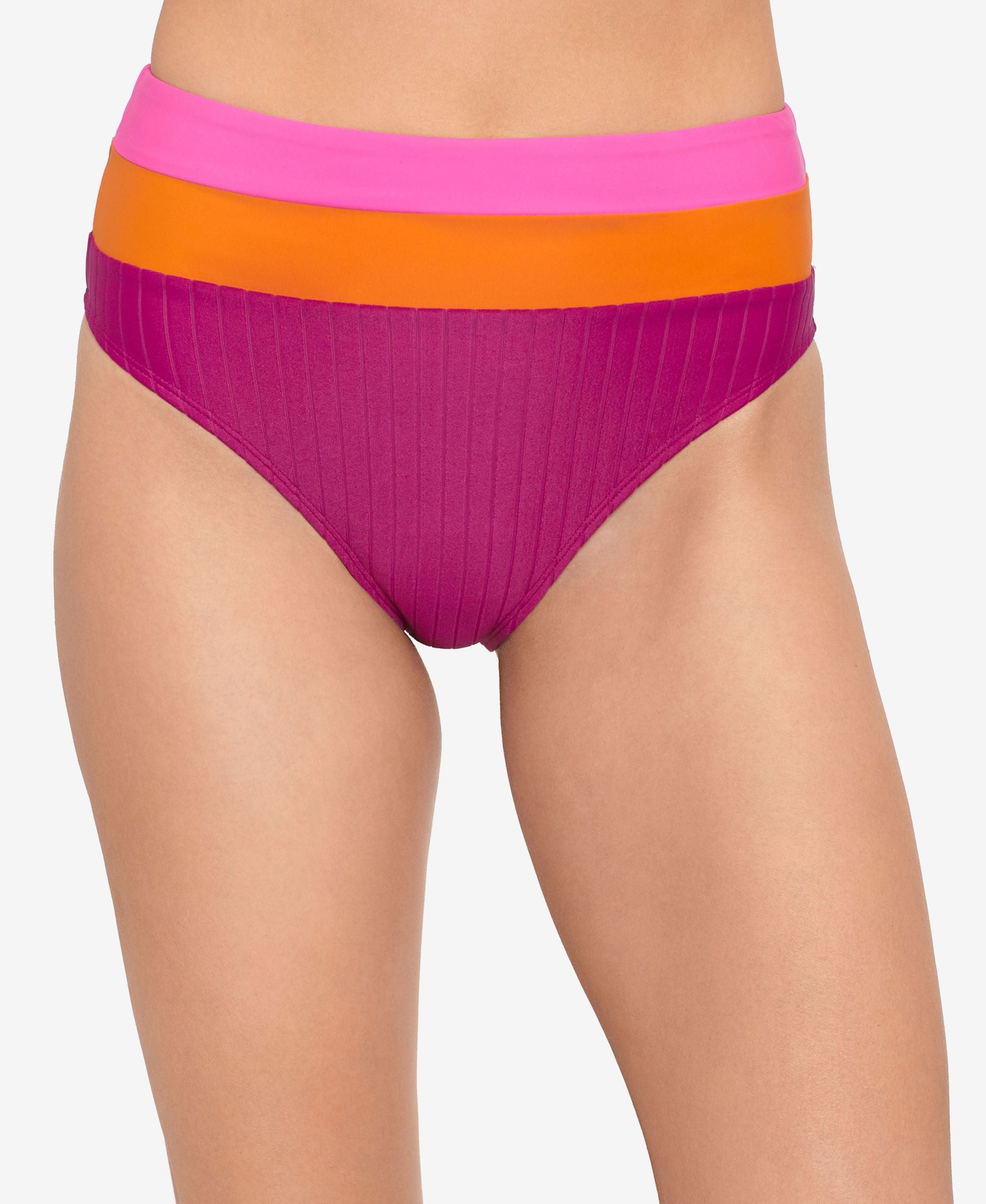 Juniors' Block Party High-Waist High-Leg Bottoms