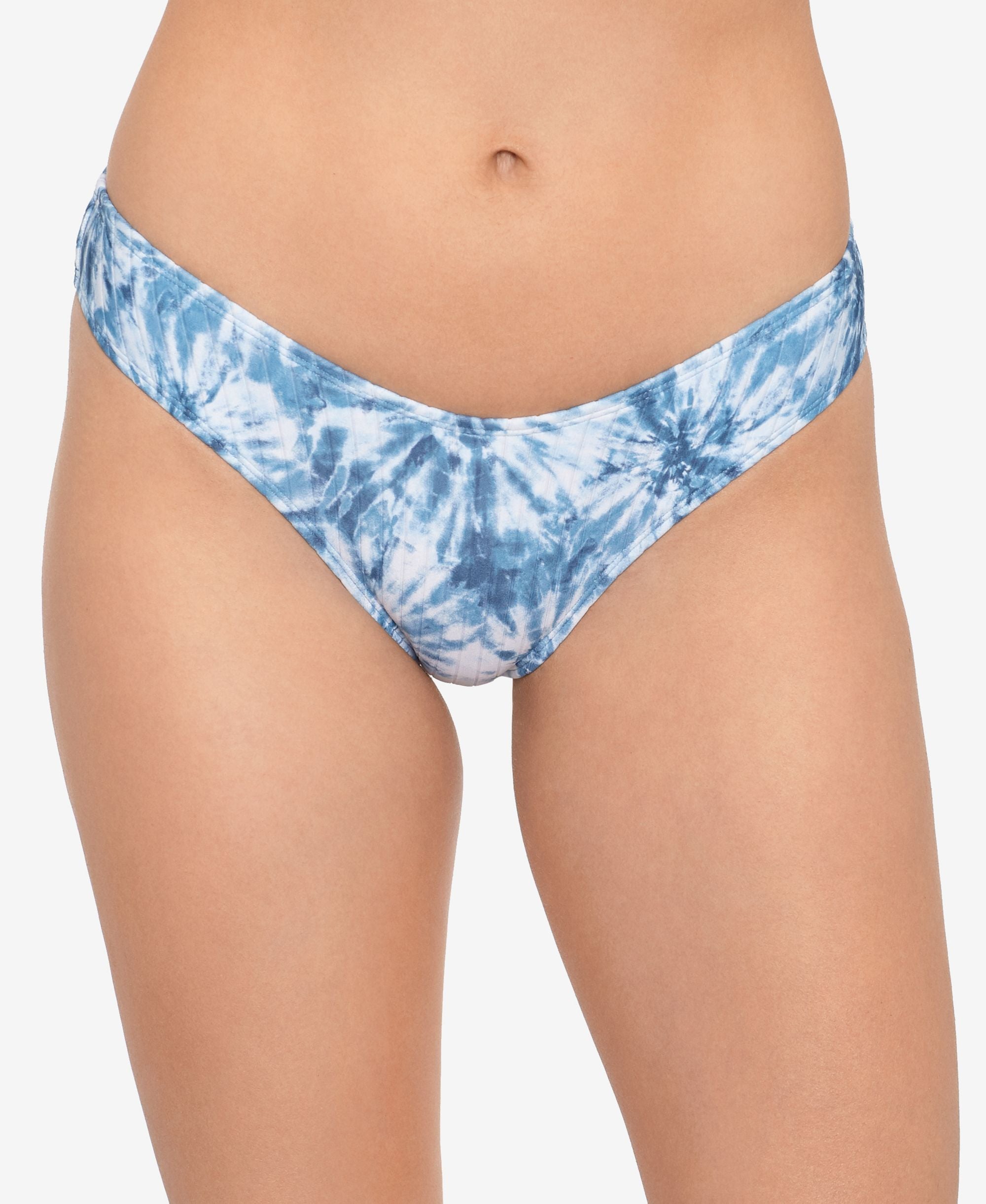 Juniors' Tie-Dyed Ribbed Scoop Hipster Bottoms