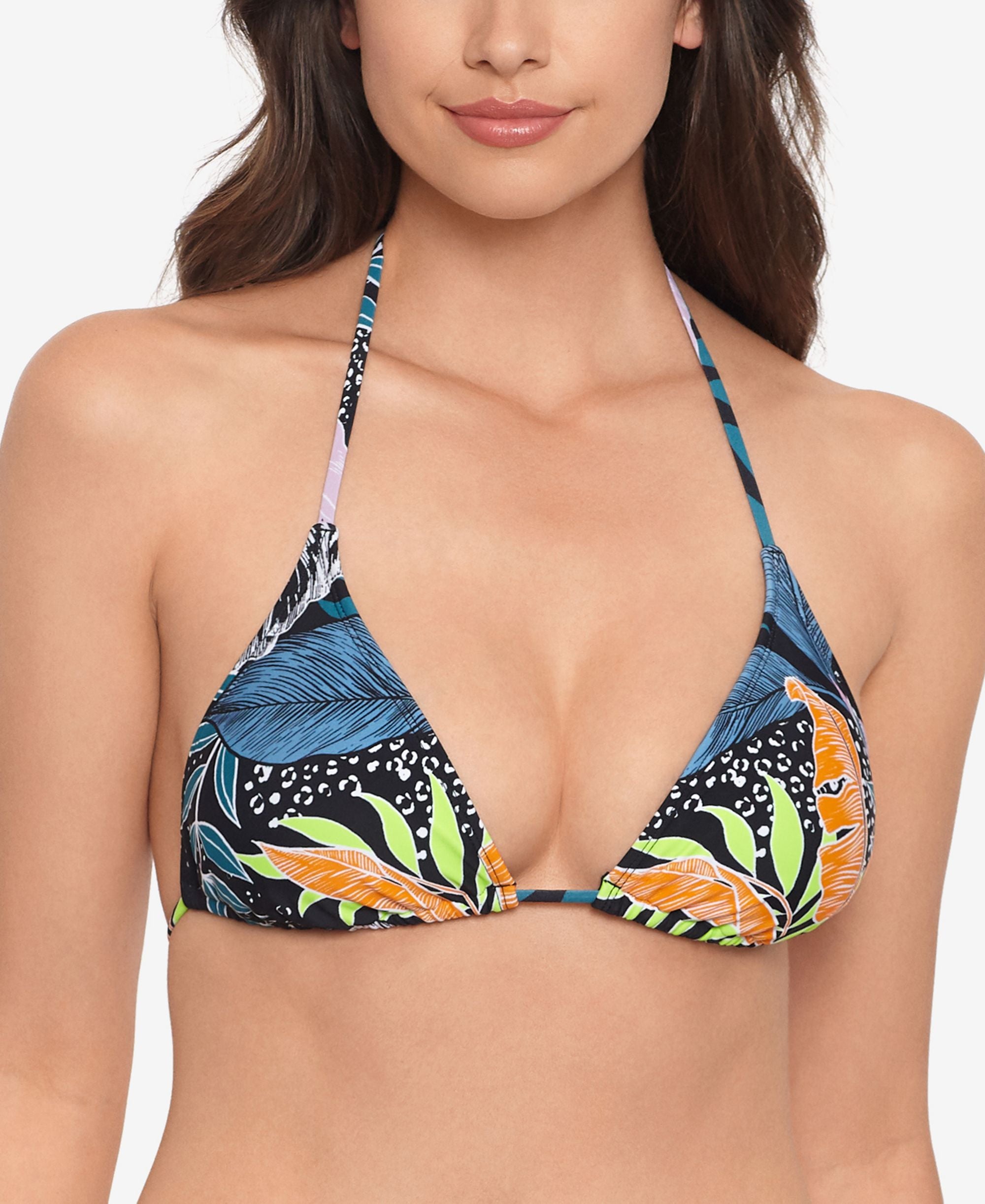 Juniors' Night Life Triangle Bikini Top