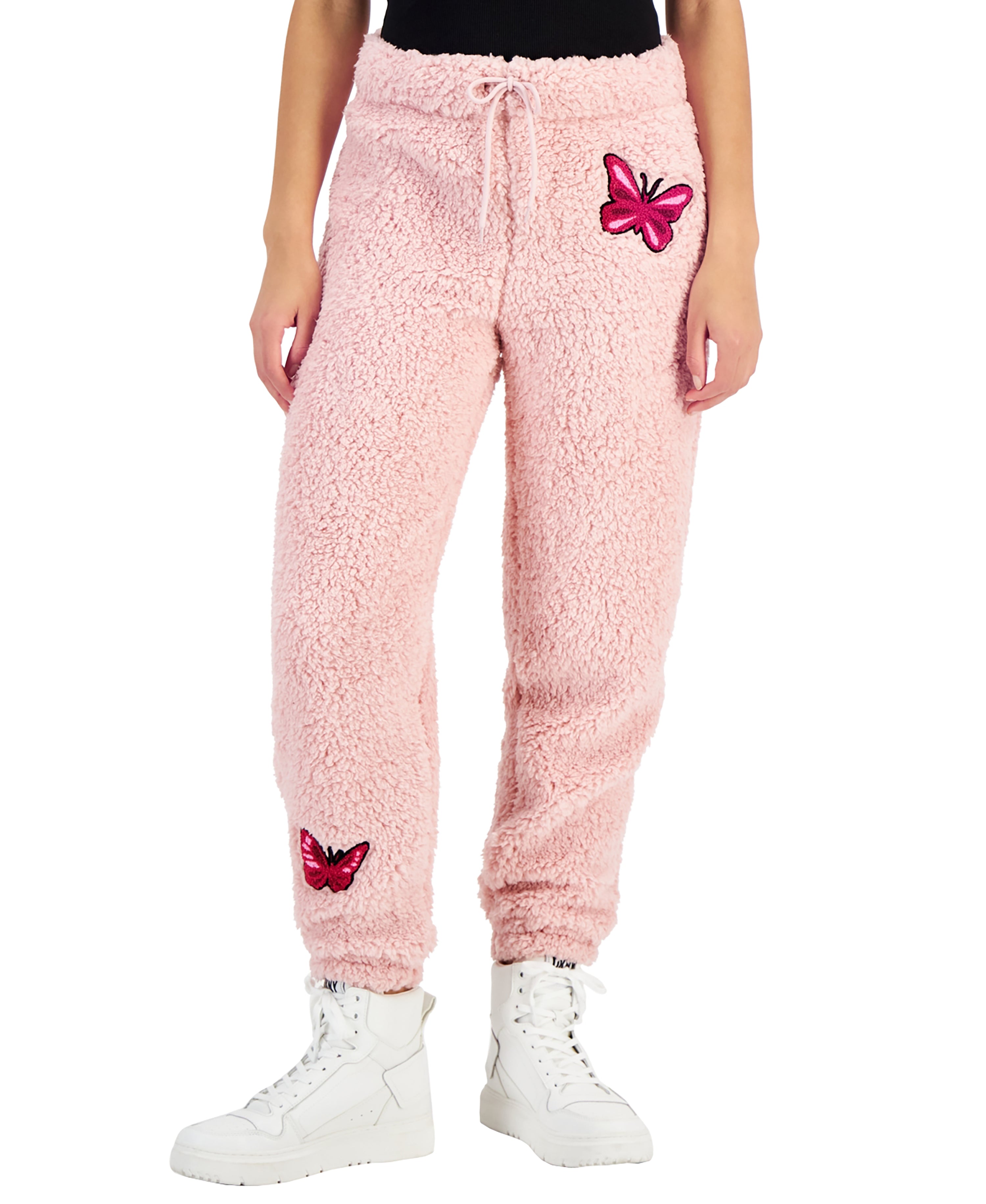 Juniors' Towel Patch High-Rise Jogger Pants