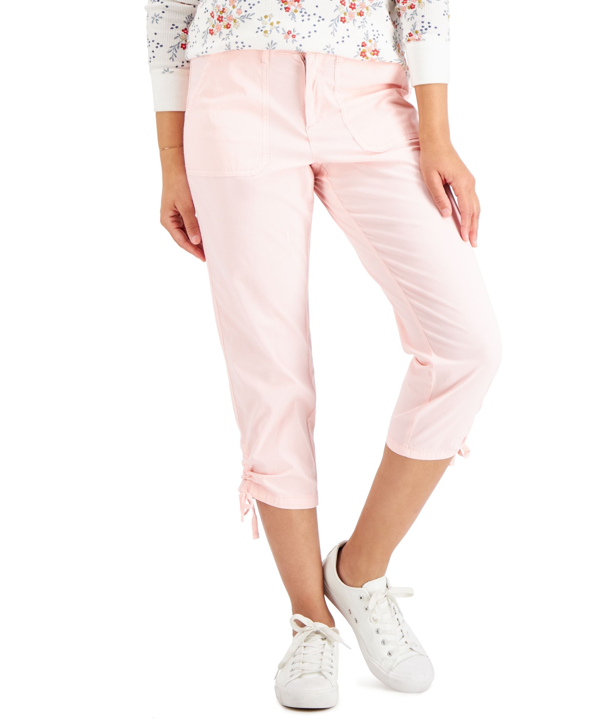 Style & Co Tie Hem Capri Pants