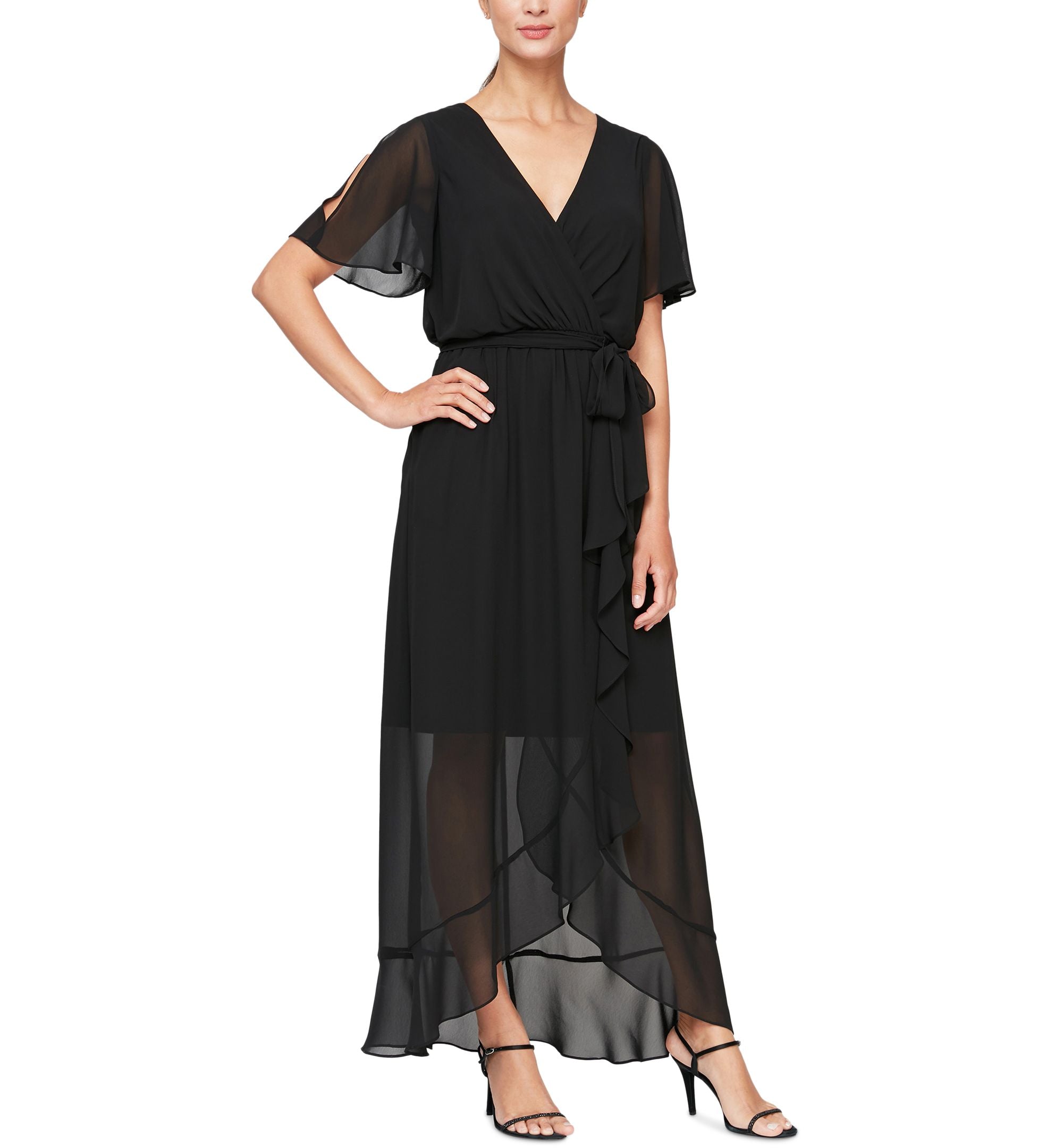 Ruffled Wrap Dress