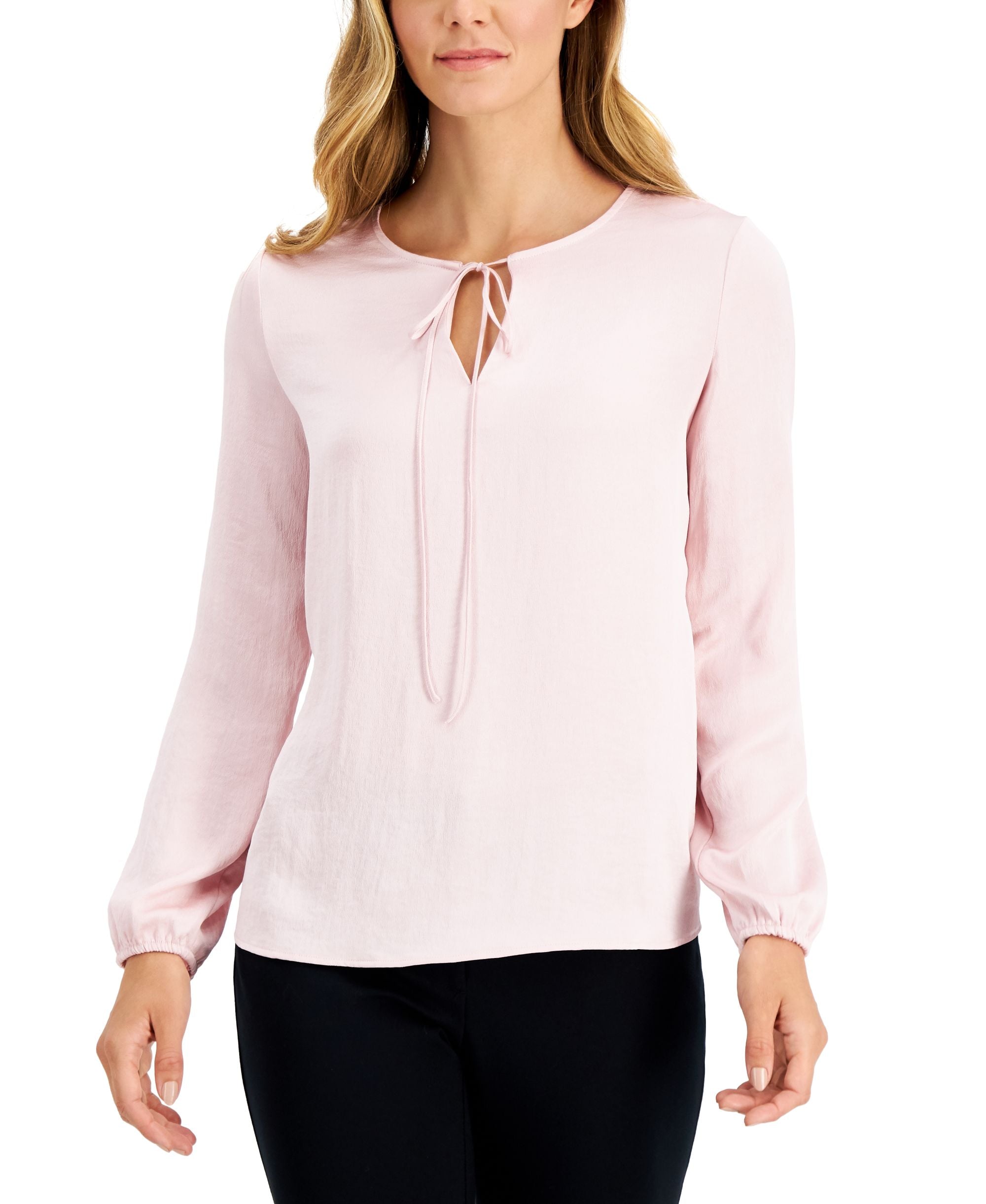 Kasper Tie Neck Blouse