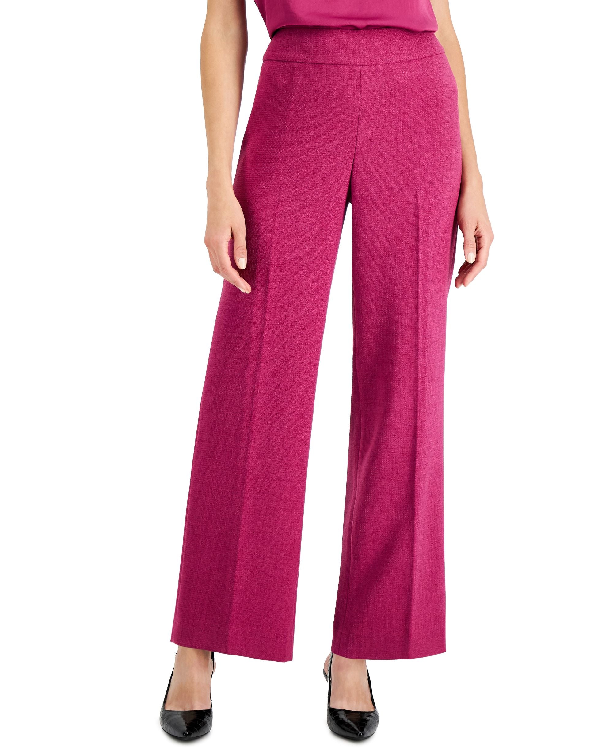 Solid Wide-Leg Pants