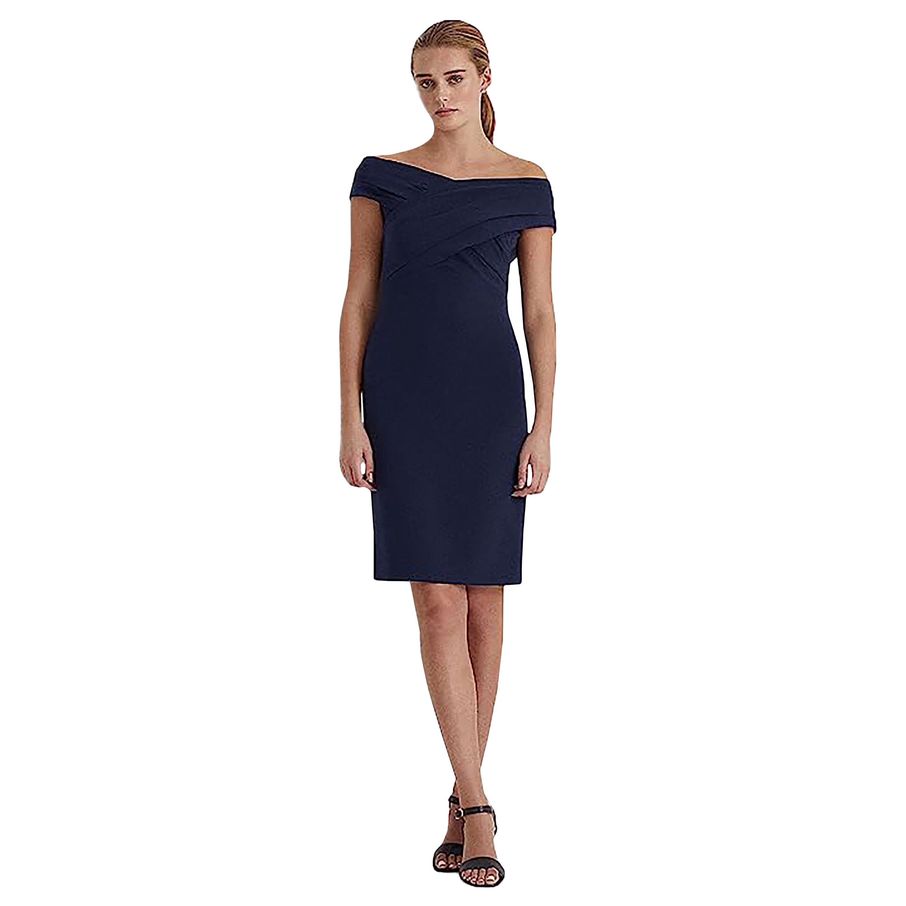Women's Crepe Off-the-Shoulder Cocktail Dress