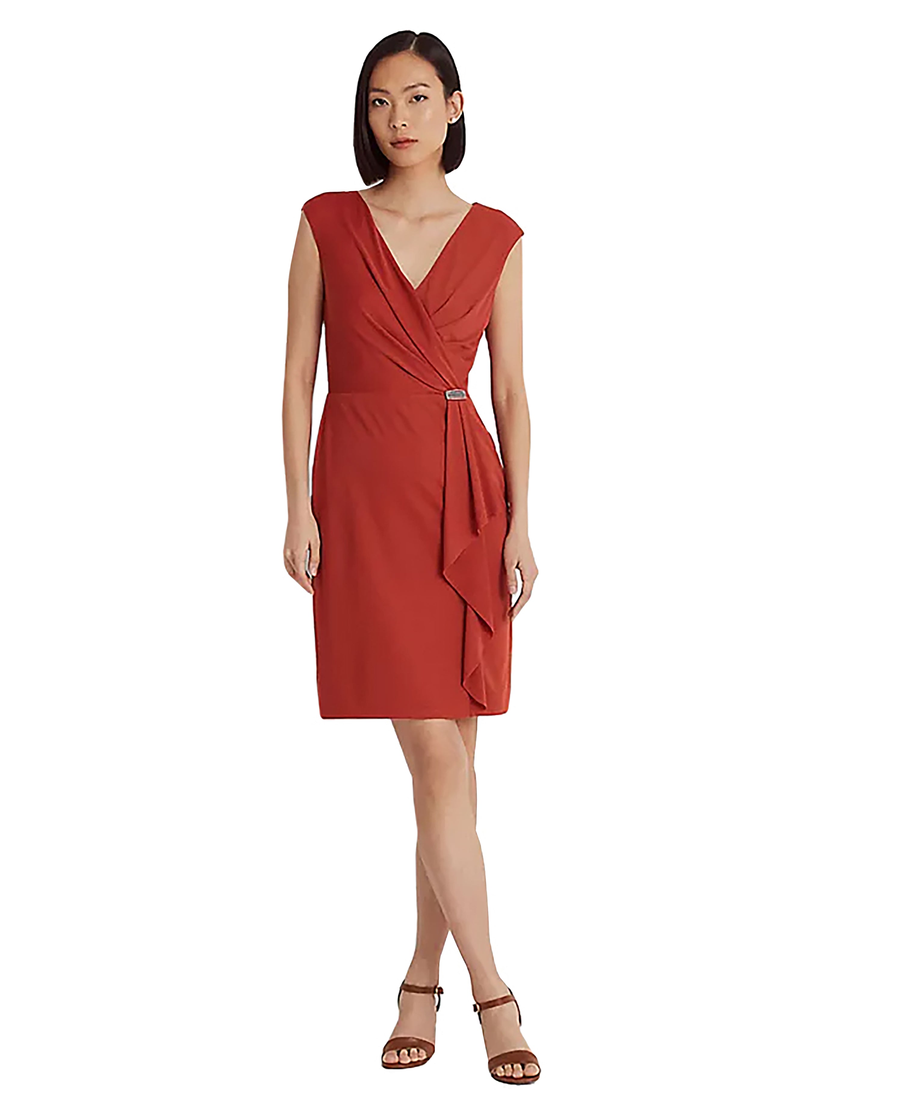 Women's Jersey Cap-Sleeve Cocktail Dress