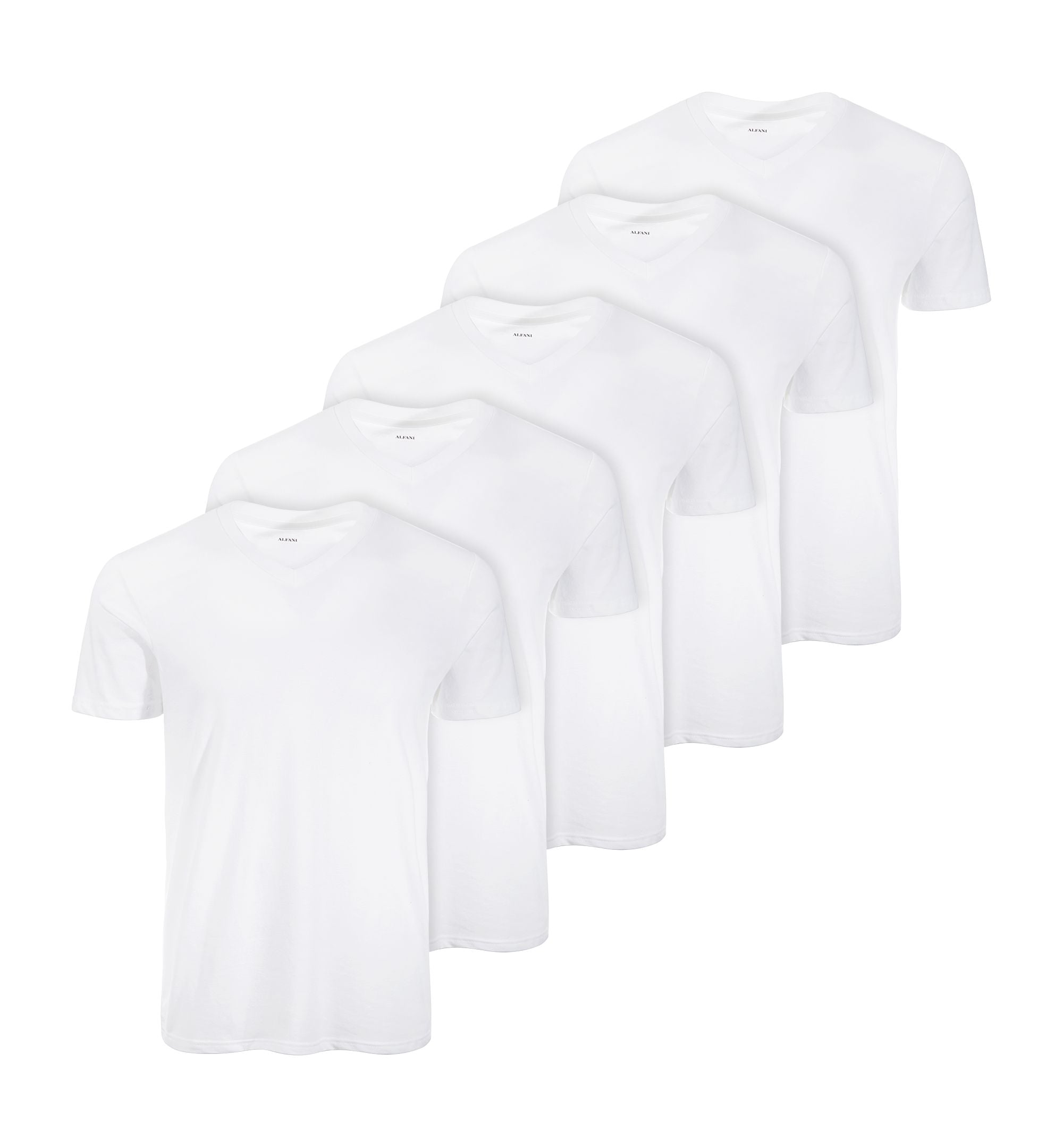Men's 5-Pk. Moisture-Wicking Solid V-Neck T-Shirts