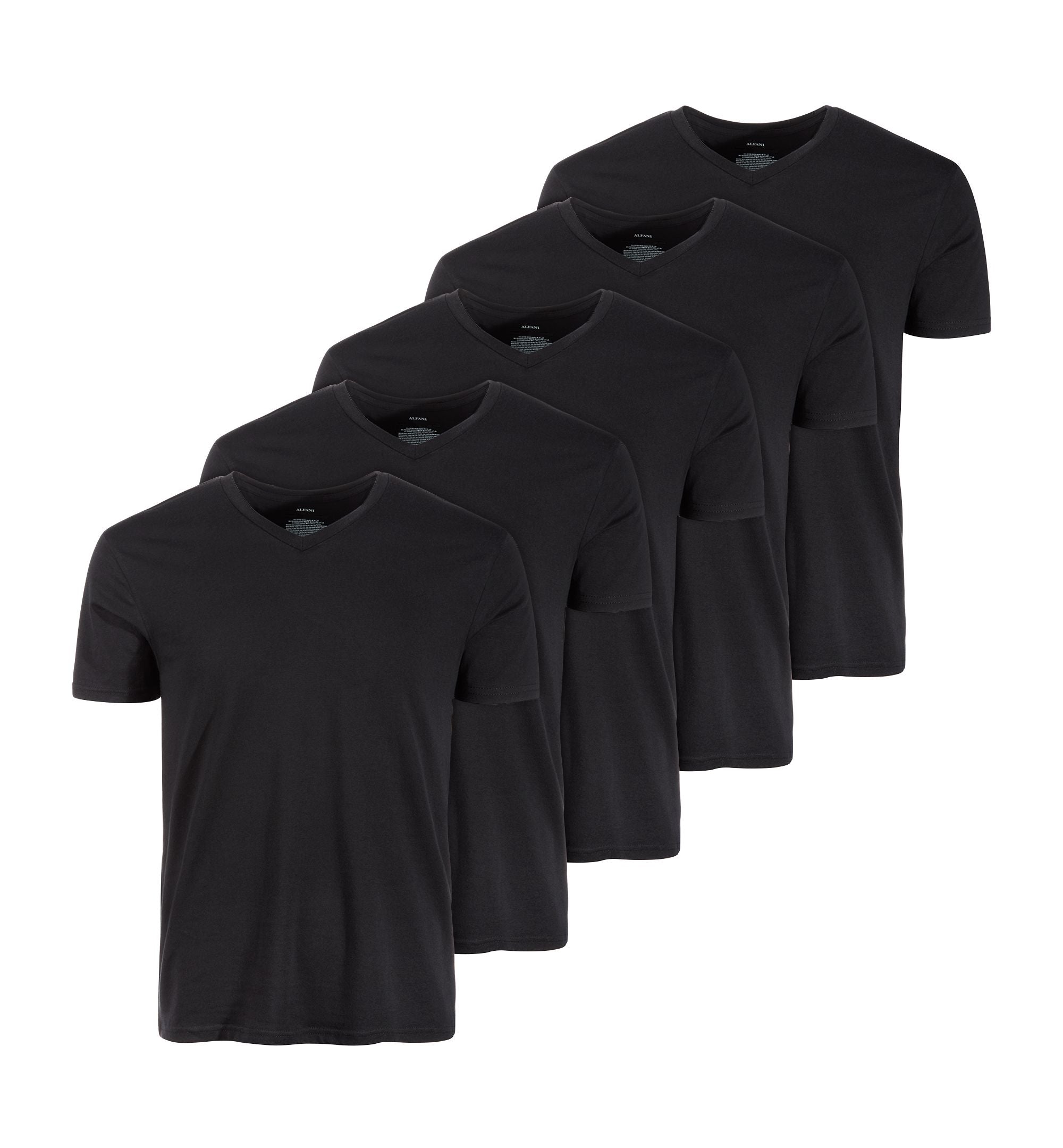 Men's 5-Pk. Moisture-Wicking Solid V-Neck T-Shirts