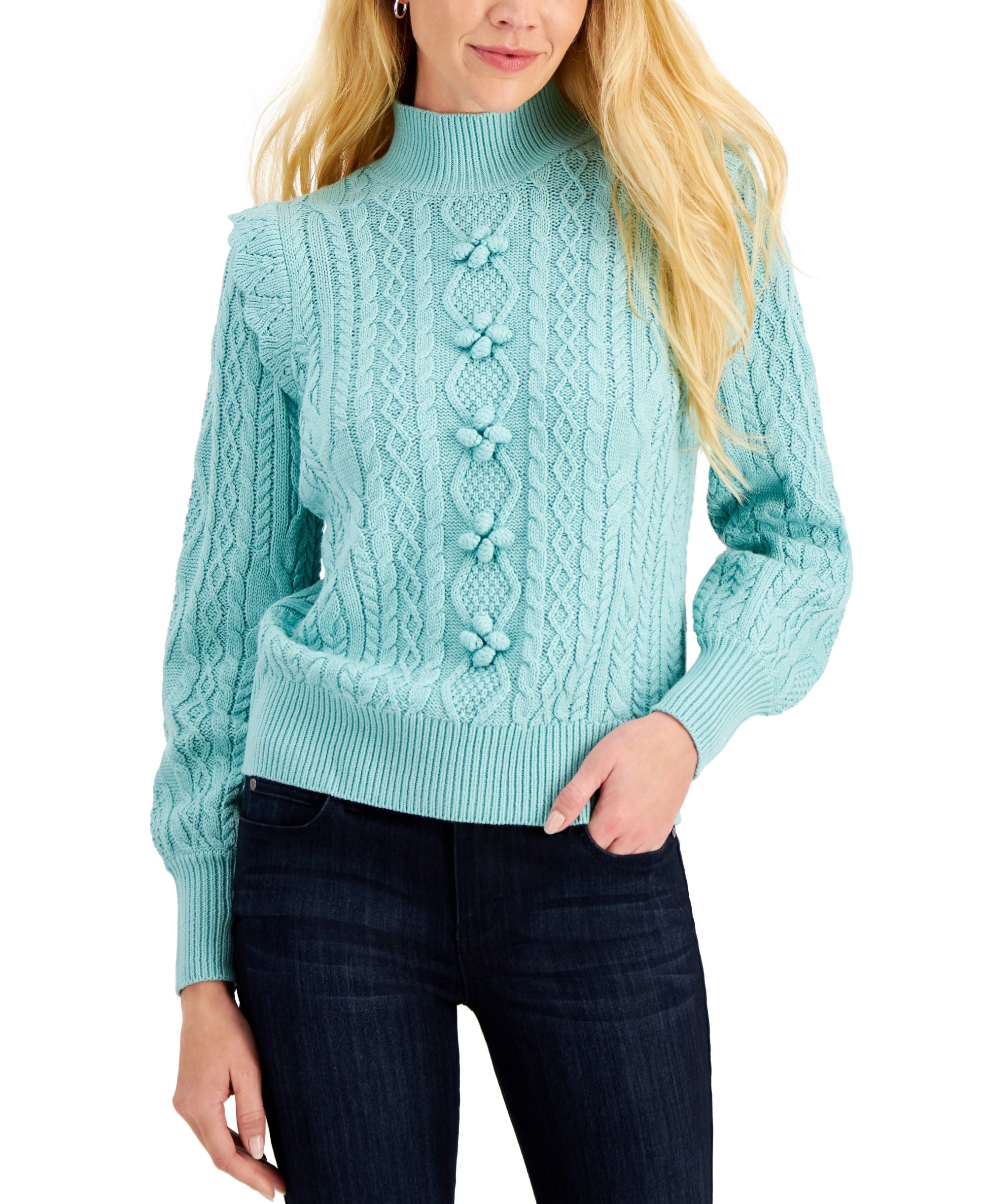 Charter Club Mixed Cable Knit Sweater