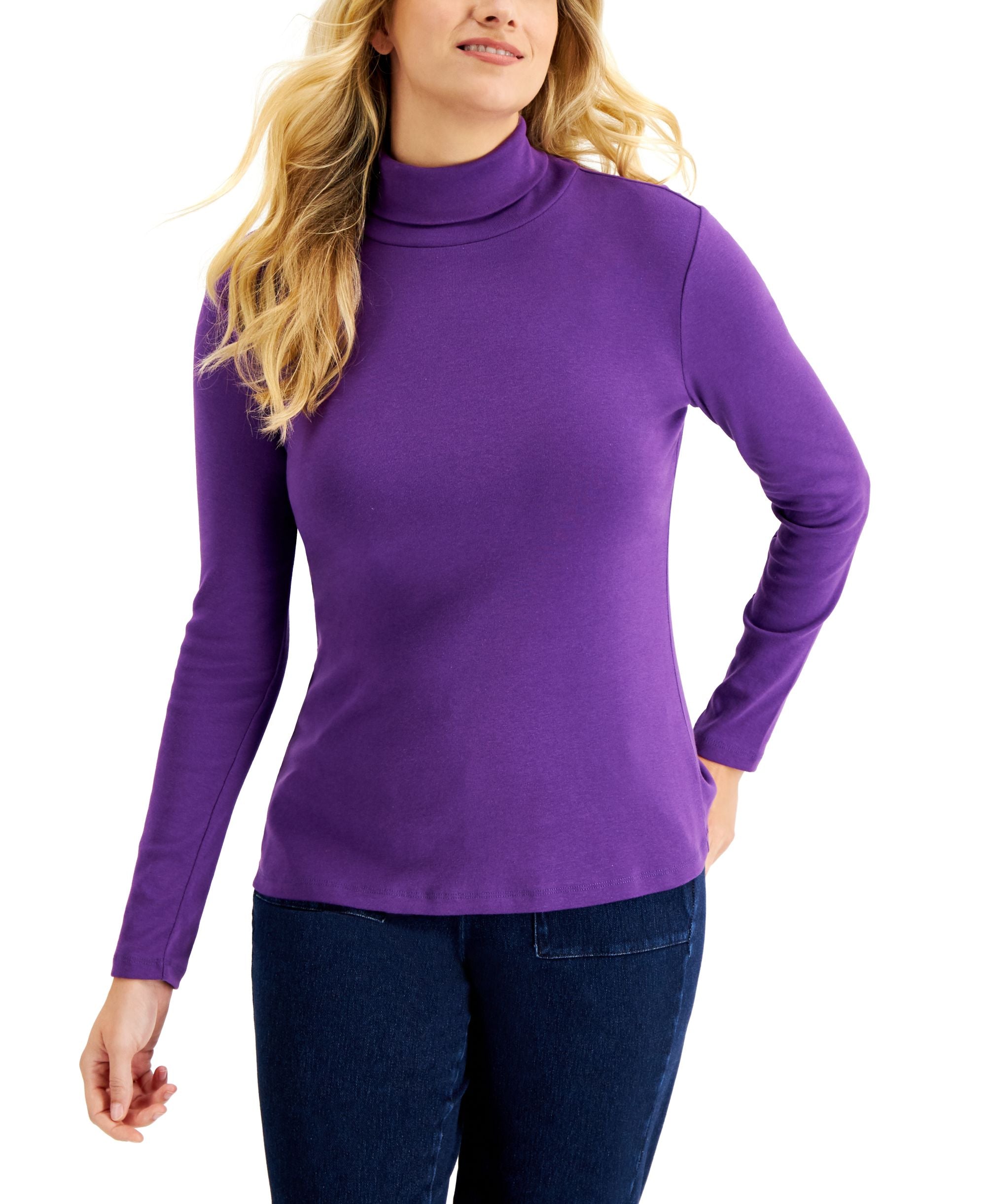Charter Club Pima Turtleneck Top