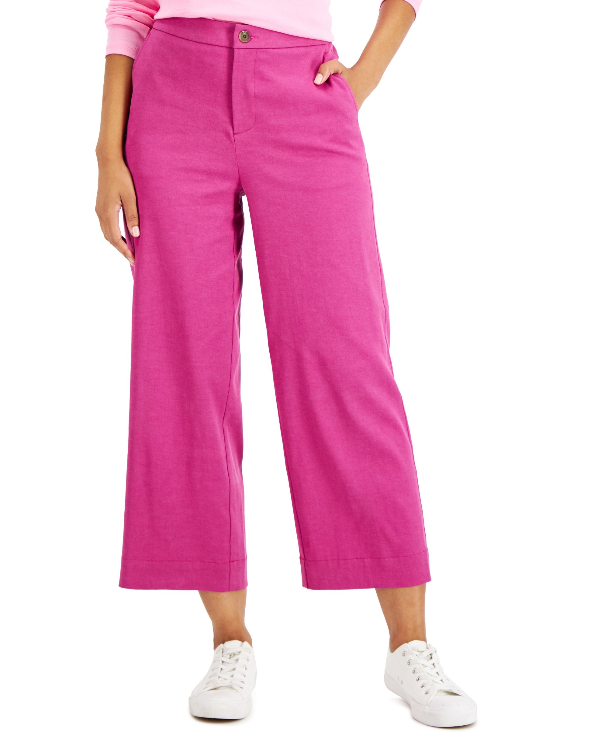 Cropped Wide-Leg Pants