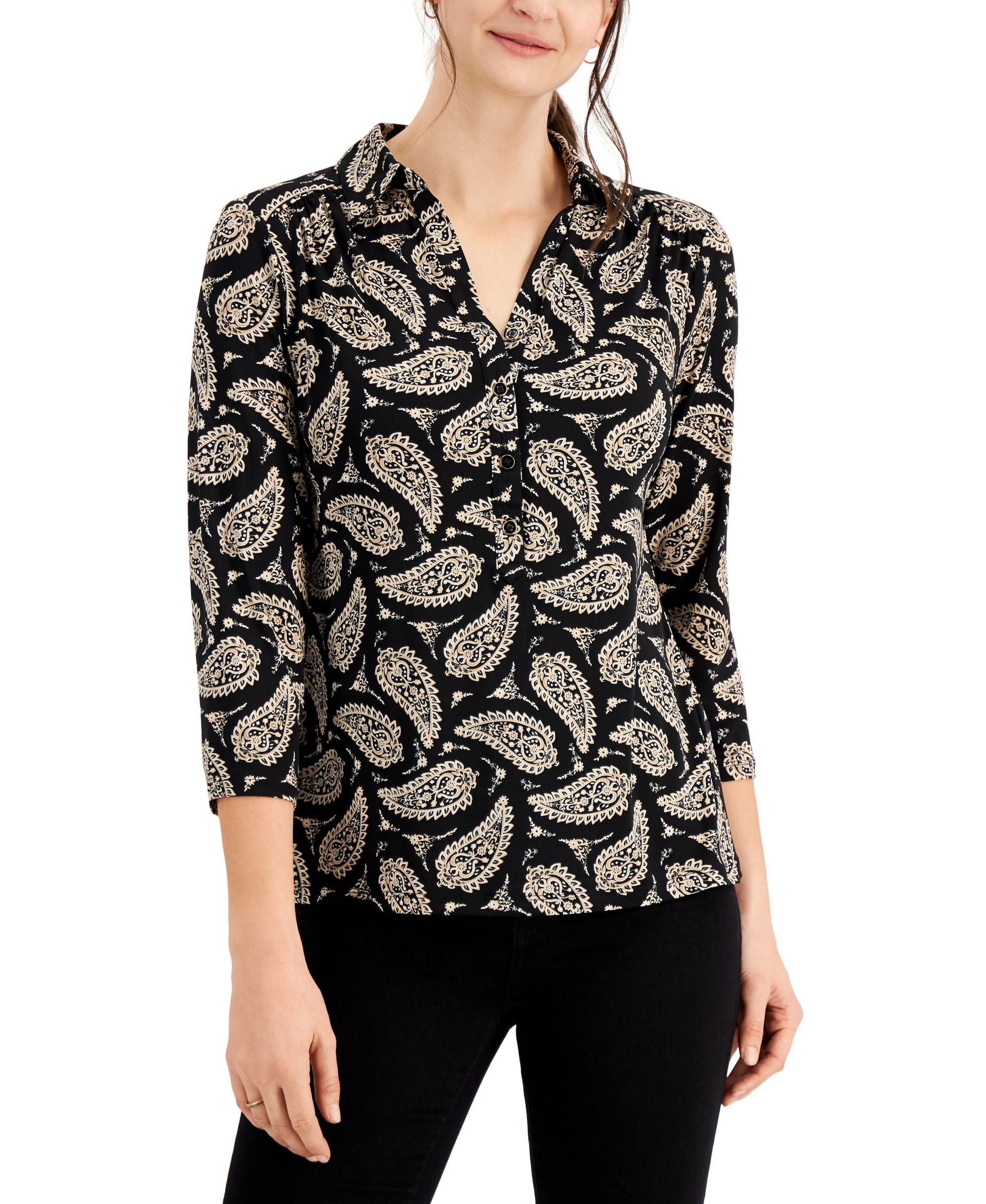 Charter Club Paisley Print Polo Shirt