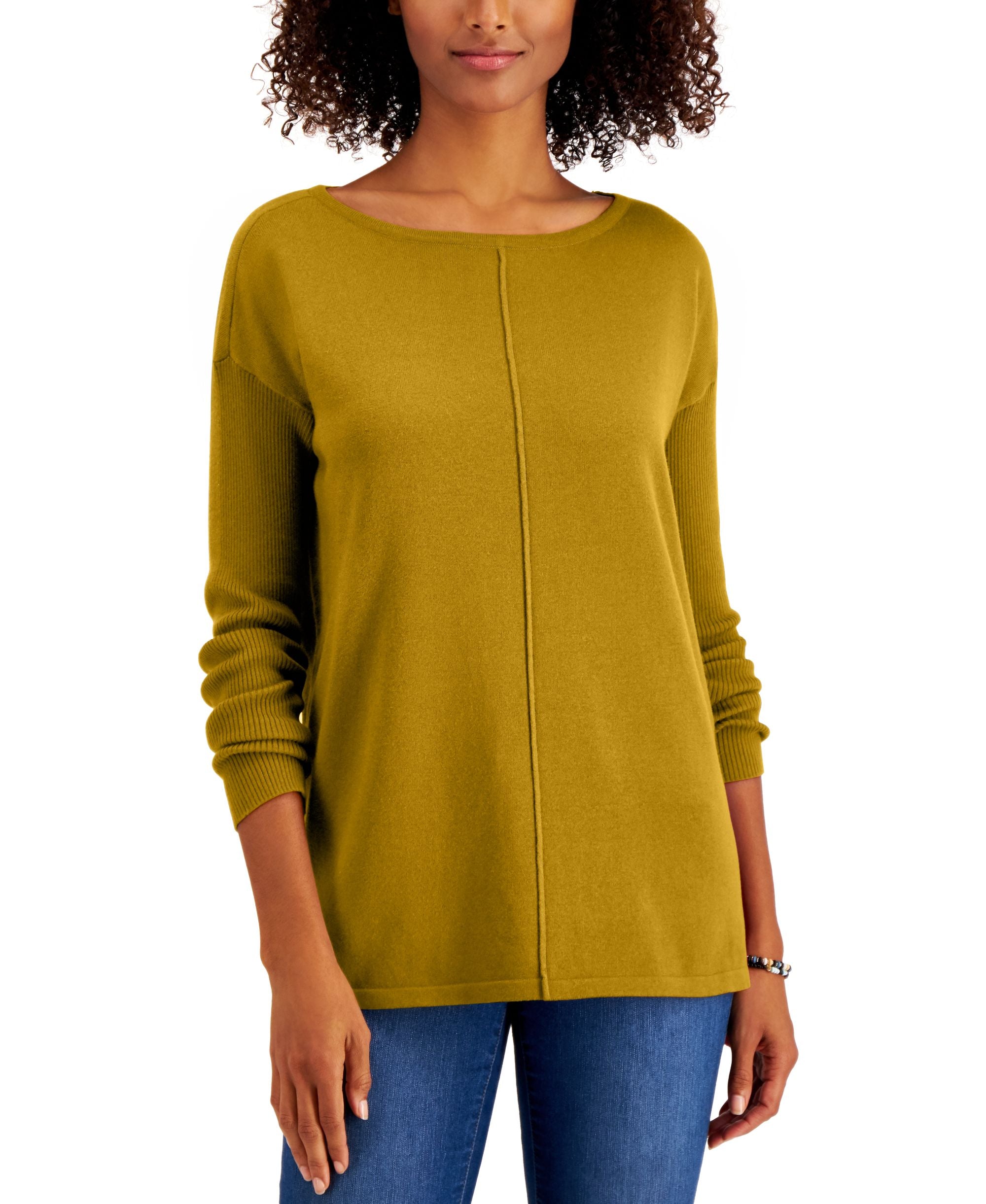 Style & Co Plus Size Seam Front Tunic Sweater