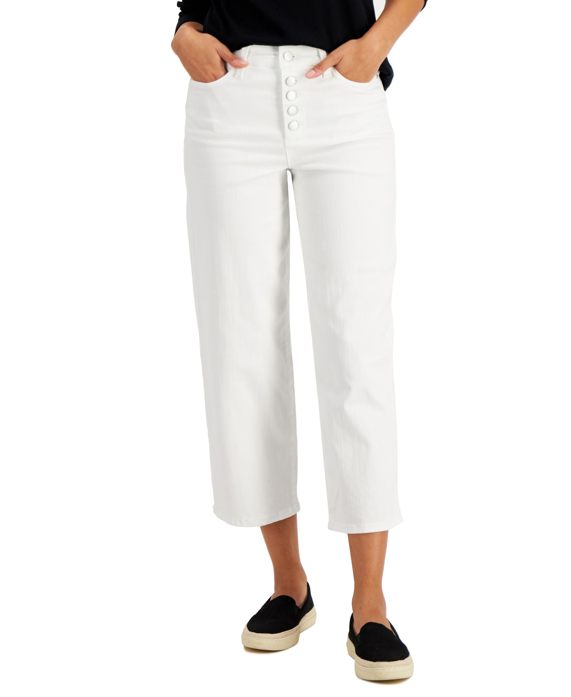 Charter Club High Rise Straight Leg Jeans