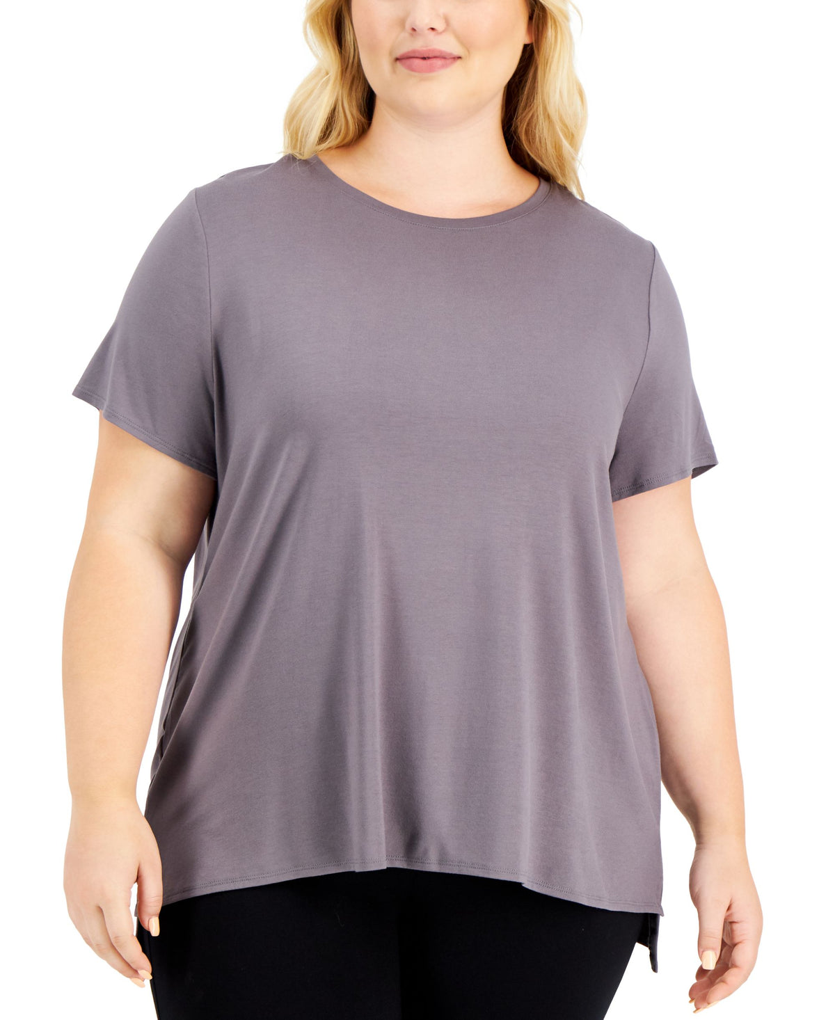 Alfani Plus Size Solid T-Shirt