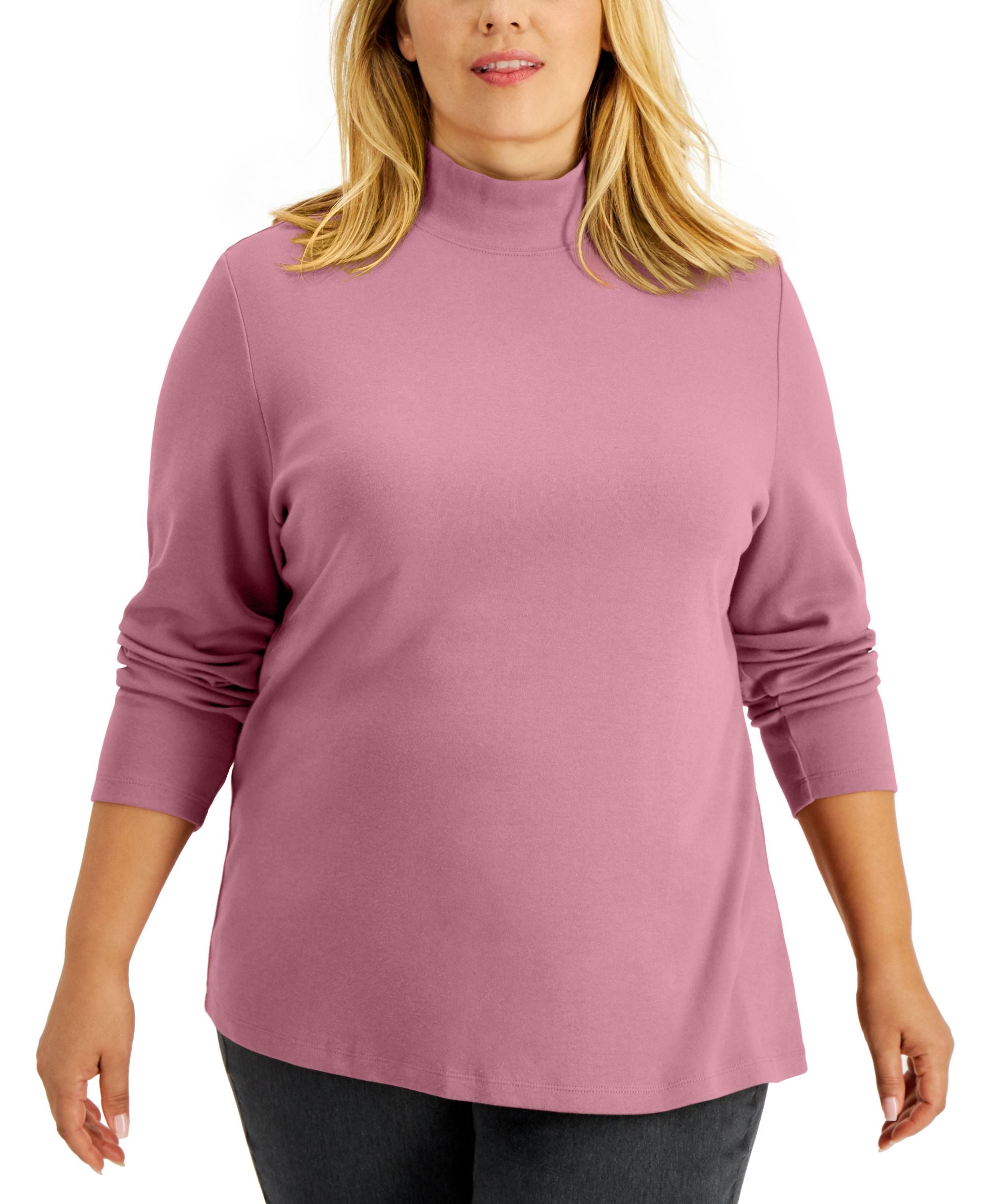 Plus Size Mock-Neck Top